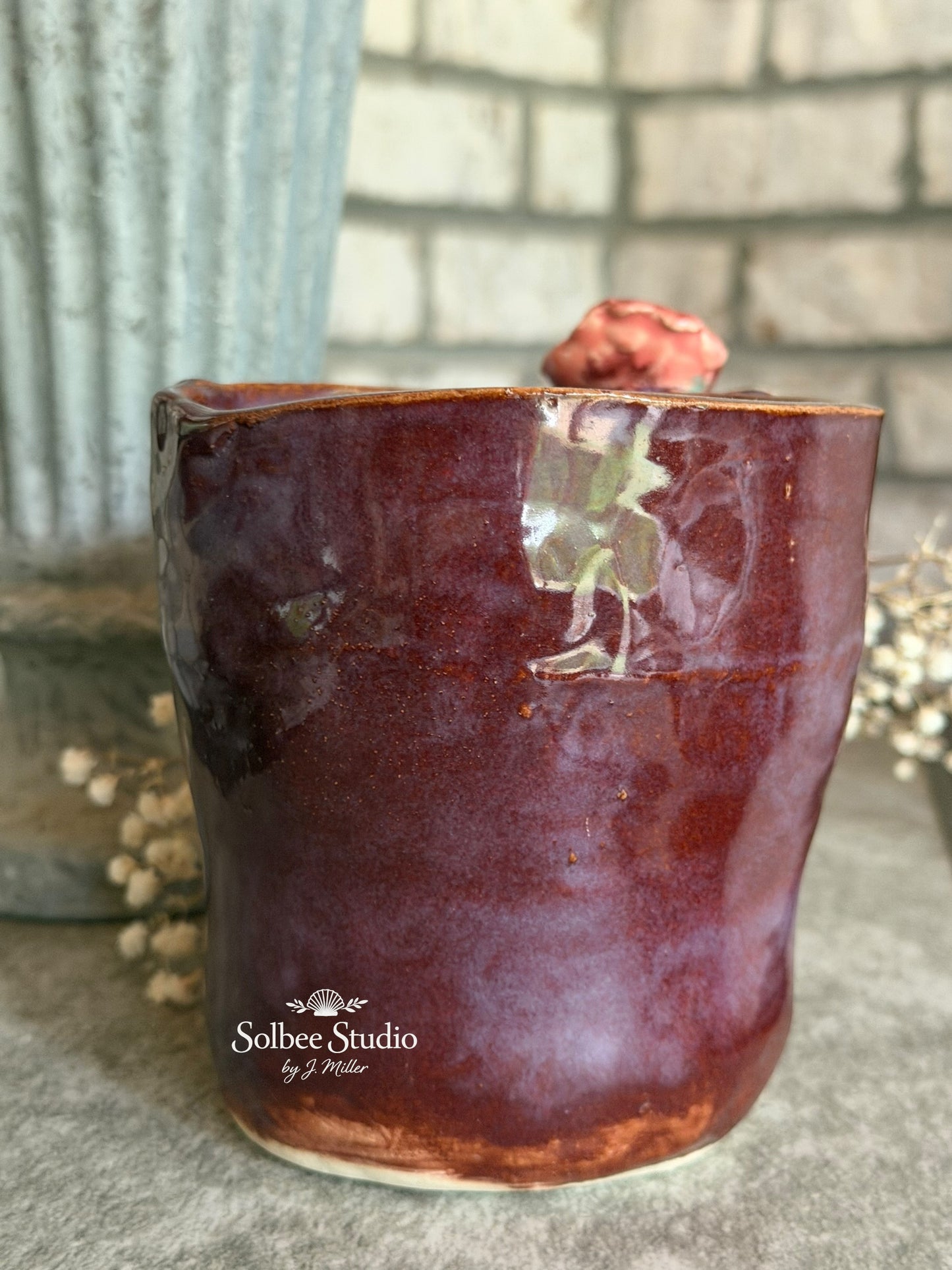 Handmade Snake Planter Pot, Pottery