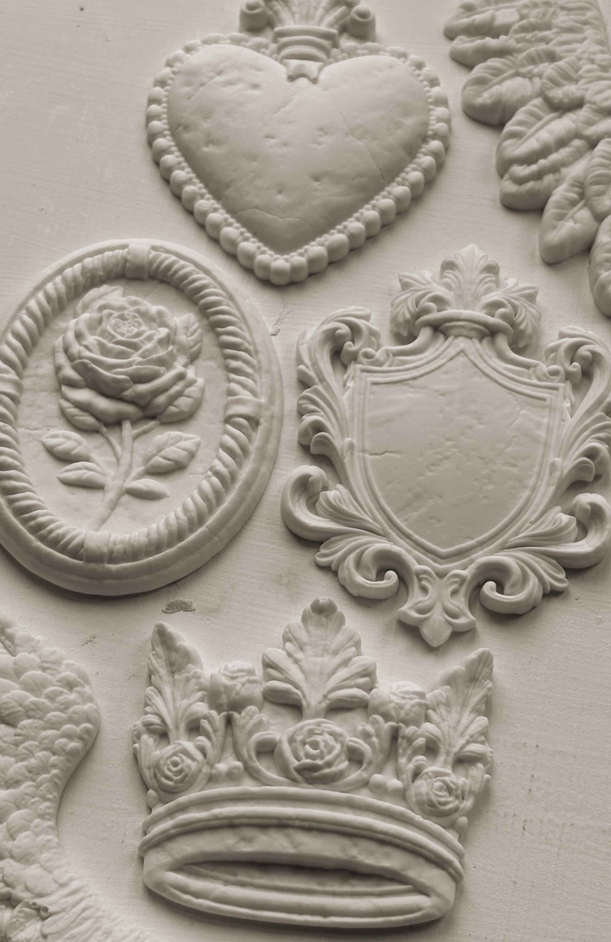 Heraldry Mould IOD, Iron Orchid Designs Mold, NEW