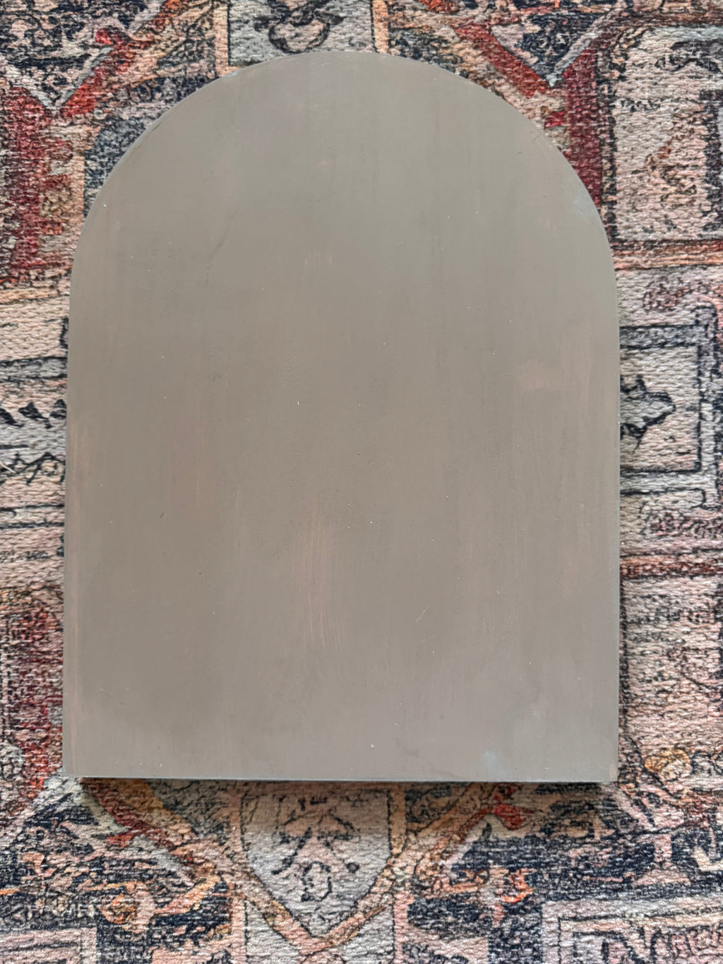 Boho Modern Arch Decor - Turquoise Wood Accent Panel, Handpainted