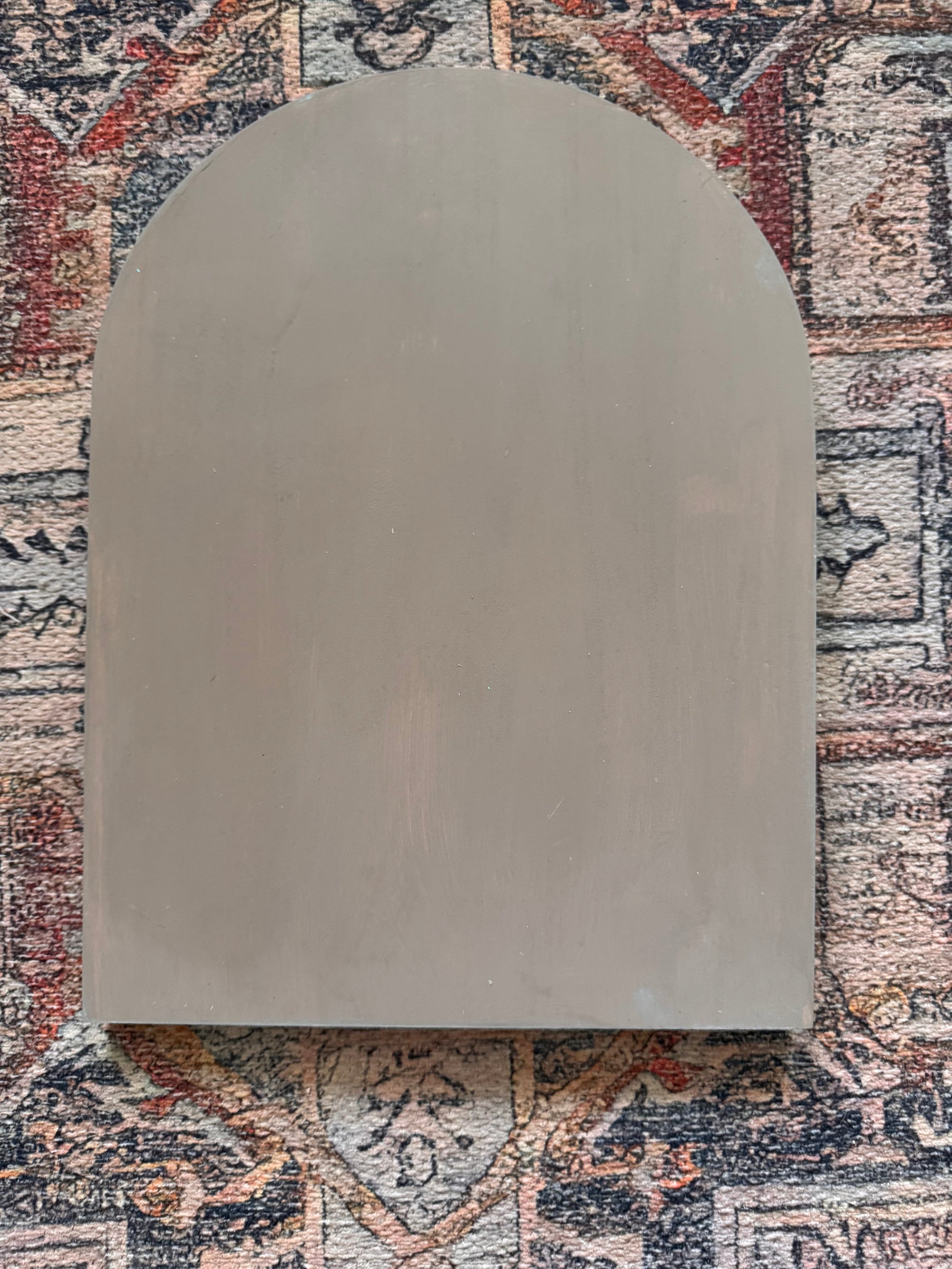 Boho Modern Arch Decor - Turquoise Wood Accent Panel, Handpainted
