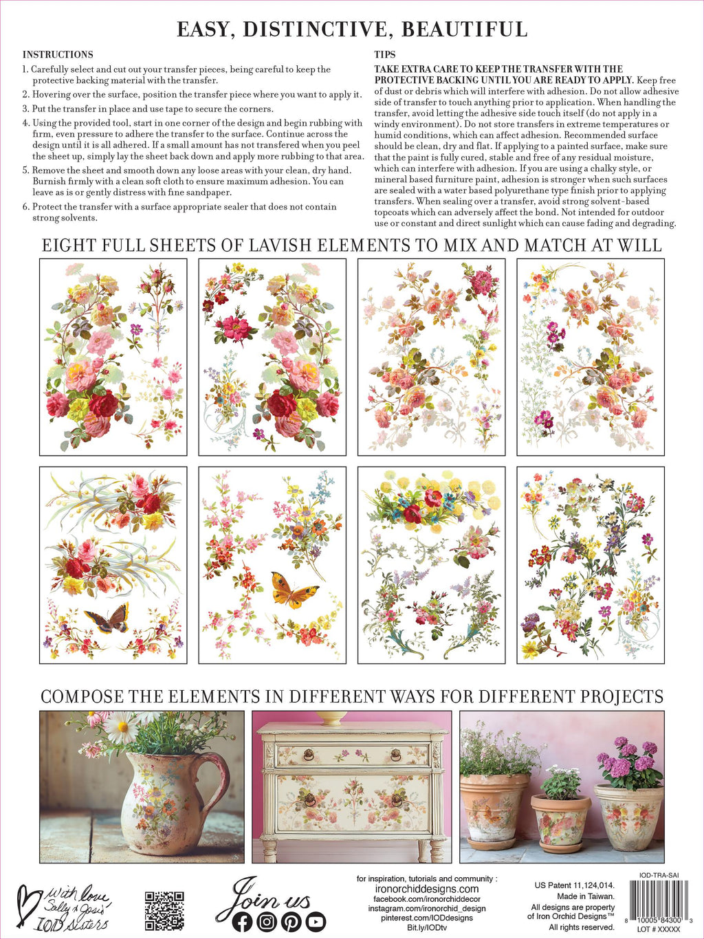 IOD Saint Germain Transfer pack Iron Orchid Designs NEW