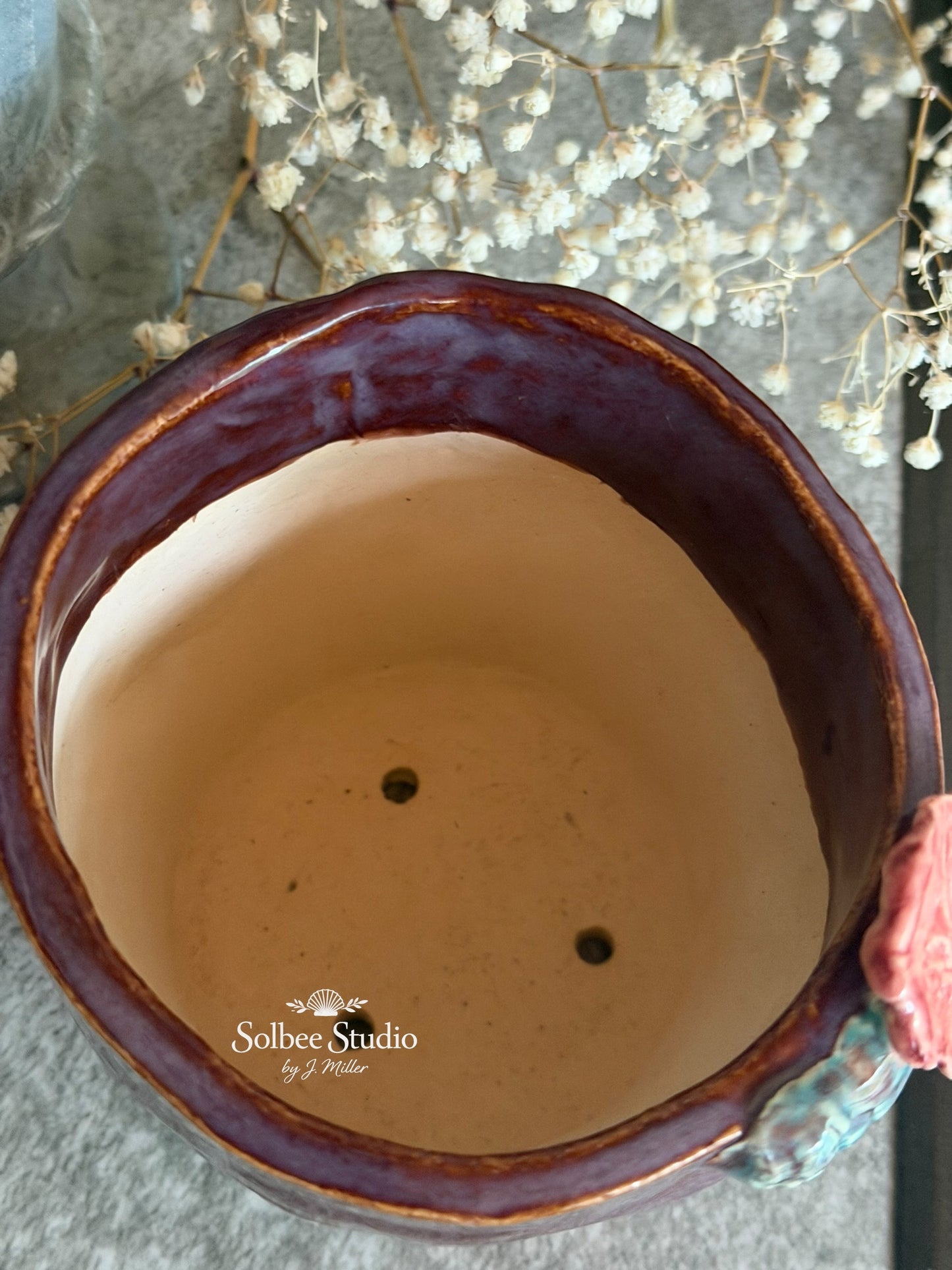 Handmade Snake Planter Pot, Pottery