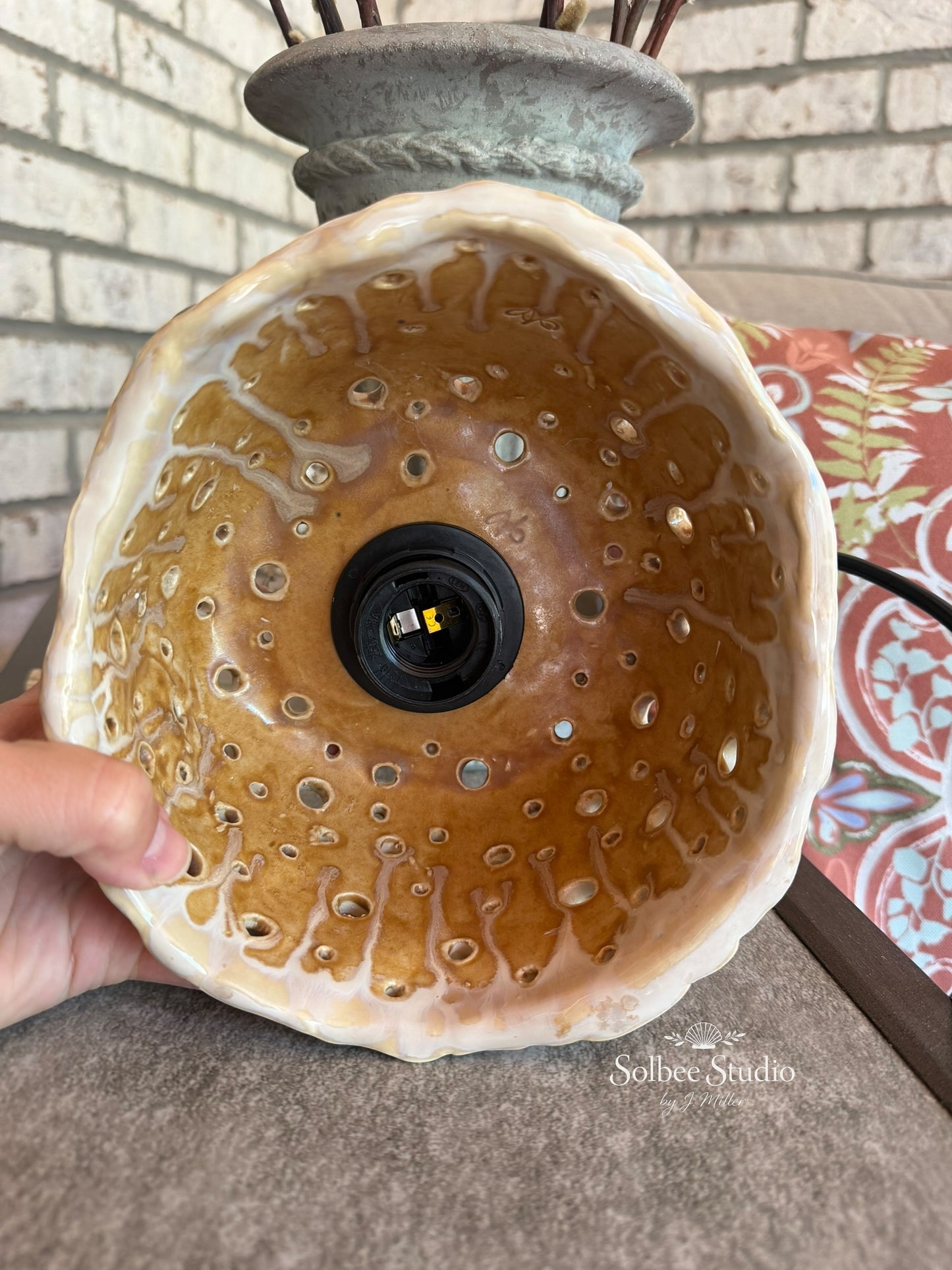 Handmade Ceramic Mermaid Pendant Light | Coastal Ocean Goddess Hanging Lamp