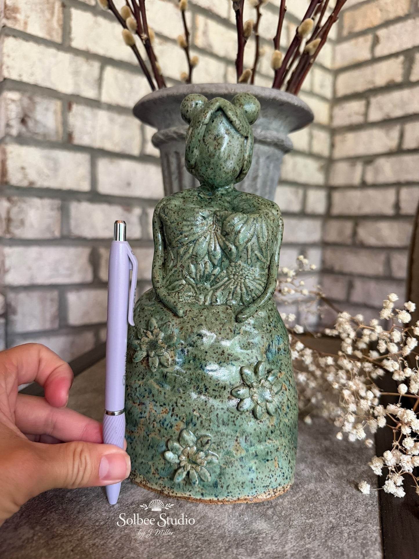 Willow Moss Fairy, Handmade Pottery