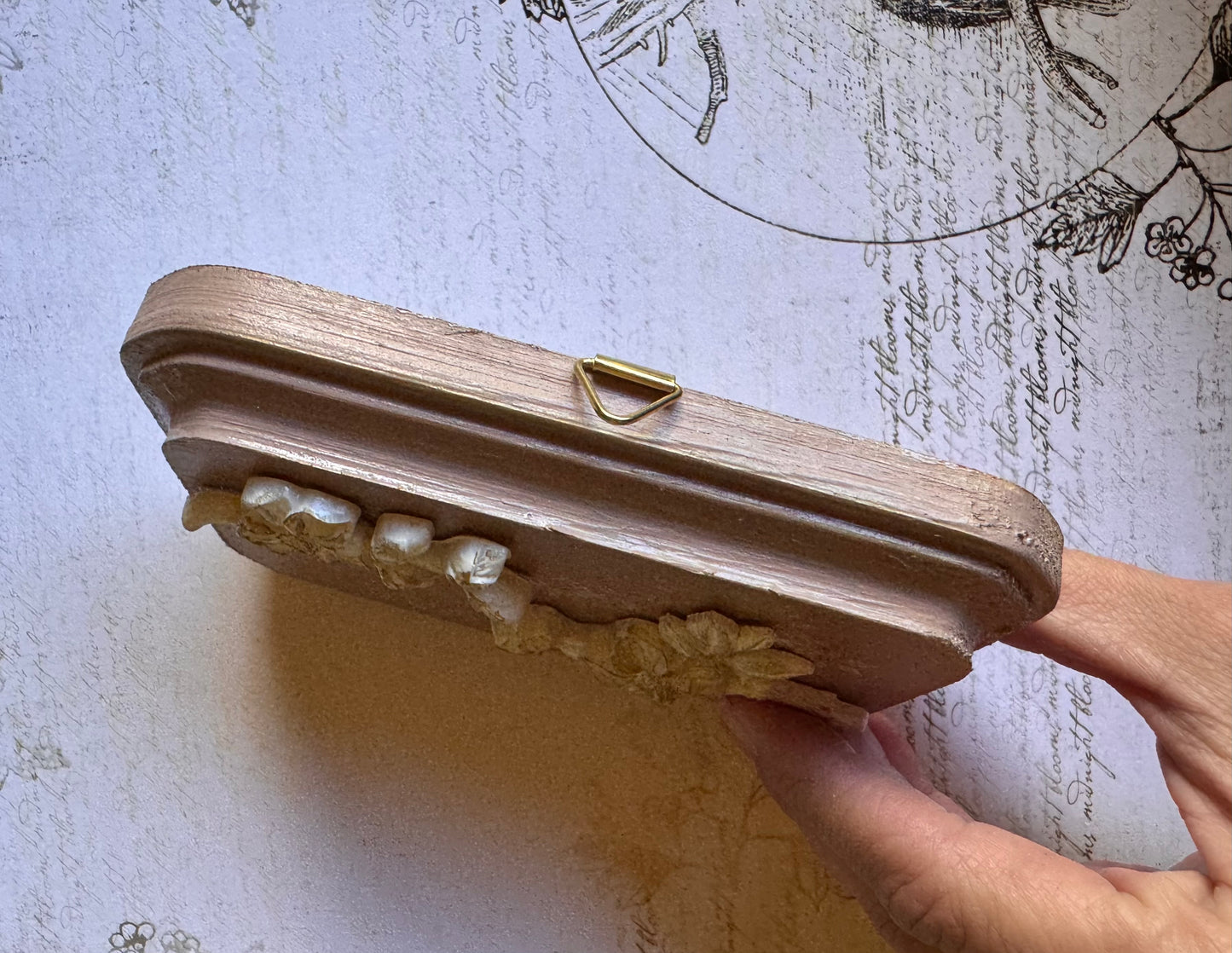 French Country Floral Relief Plaque: Handcrafted Collage Wall Decor