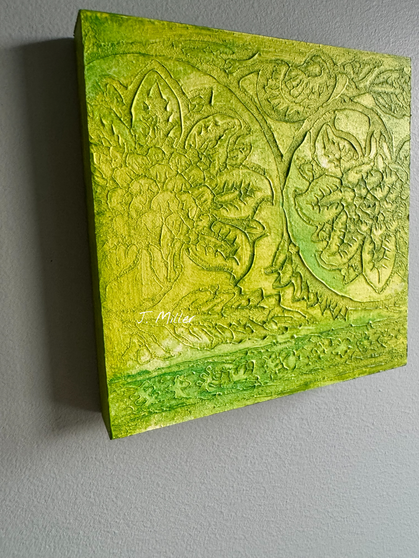 Bohemian Texture Art, Original 5x5 Art Panel "Margarita"