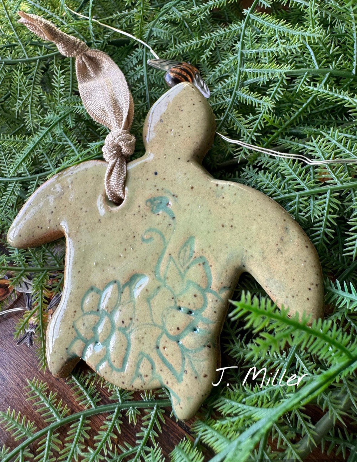 Sea Turtle Handmade Ceramic Ornament, Pottery