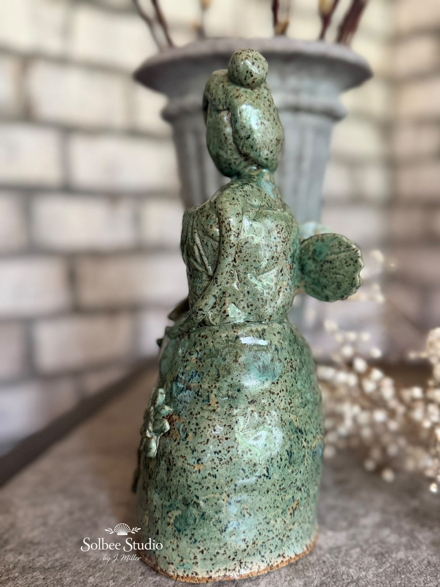 Willow Moss Fairy, Handmade Pottery