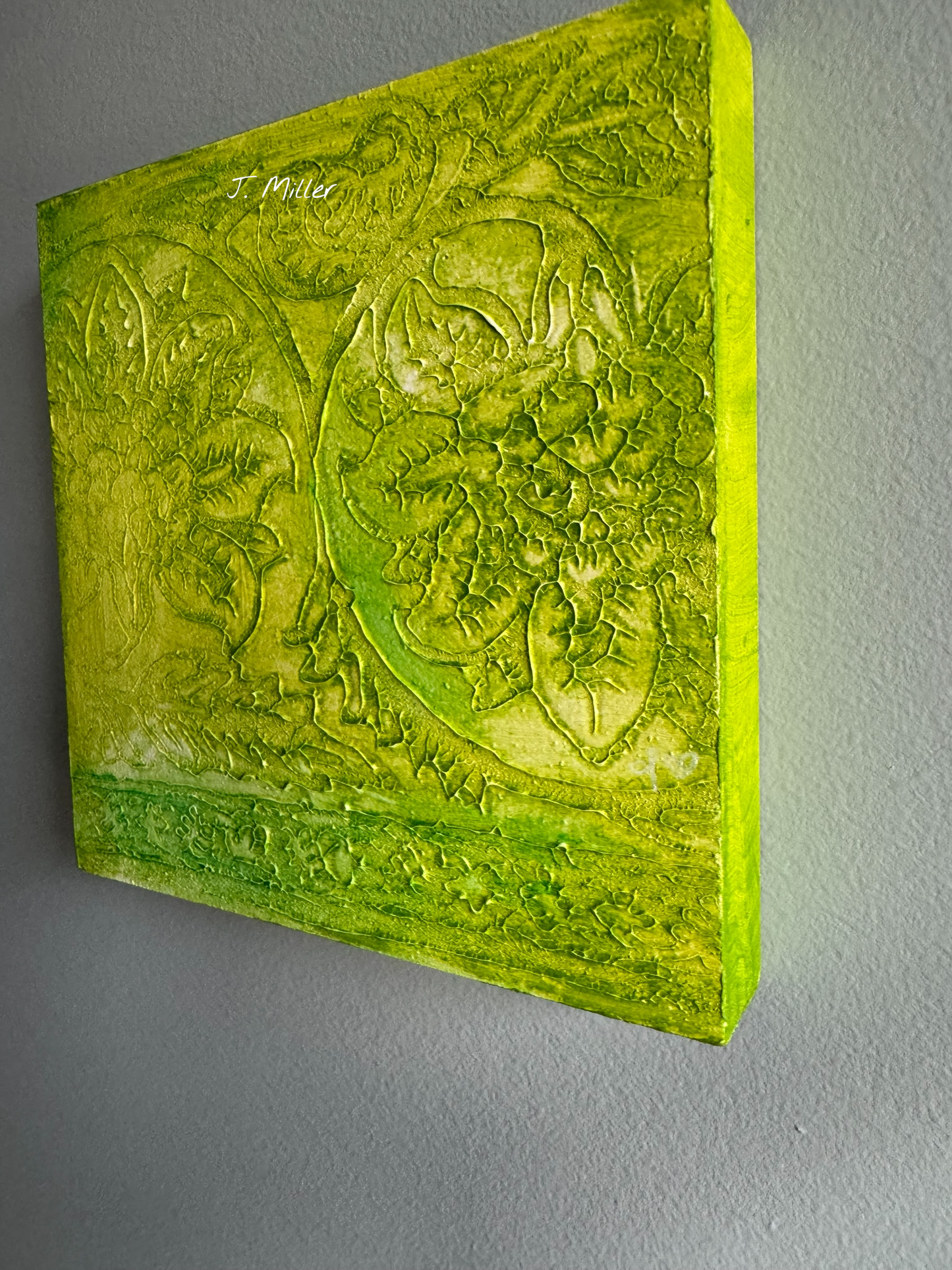 Bohemian Texture Art, Original 5x5 Art Panel "Margarita"