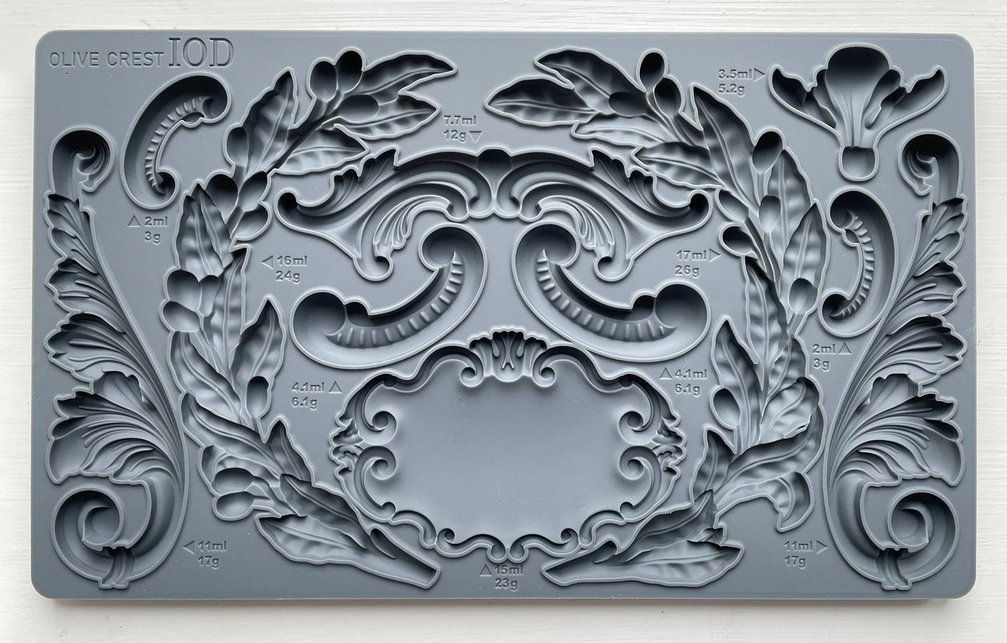 Olive Crest Mould IOD, Iron Orchid Designs Mold
