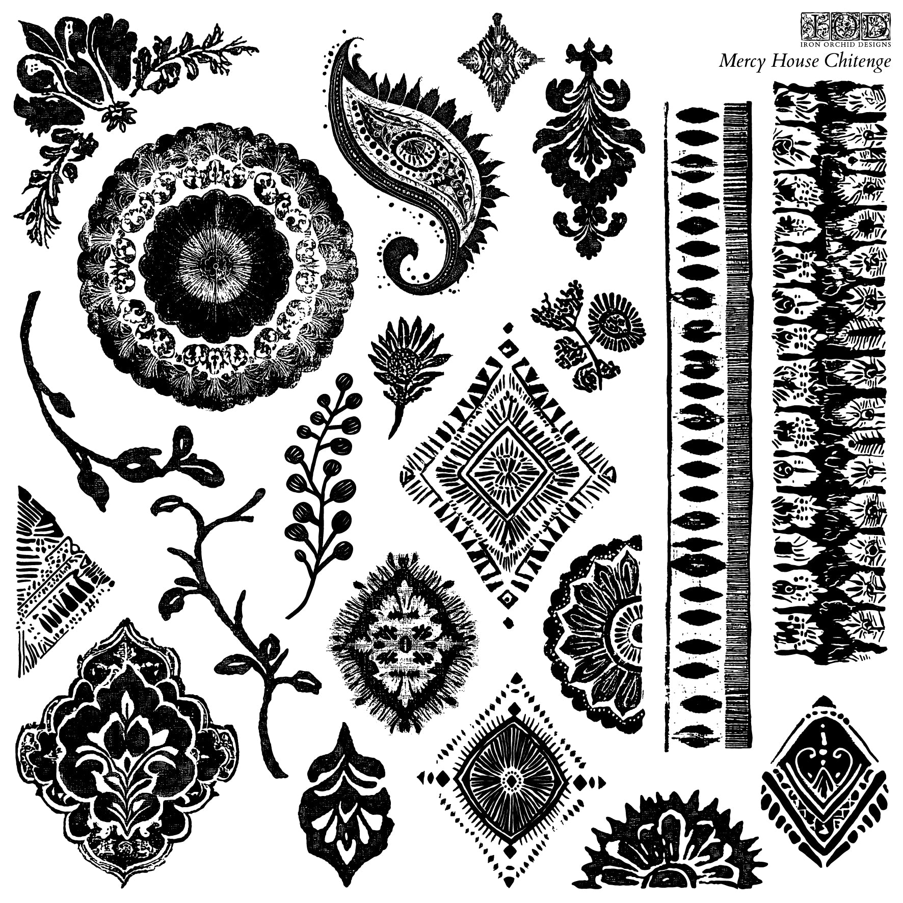 IOD Mercy House Chitenge Stamp, Iron Orchid Designs, Stamp Set NEW