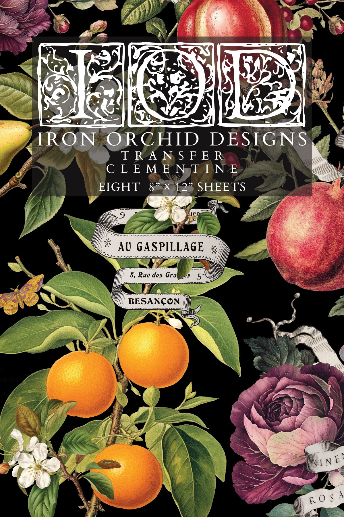 IOD Clementine Transfer Pack Iron Orchid Designs NEW Christmas 8x12 Pad