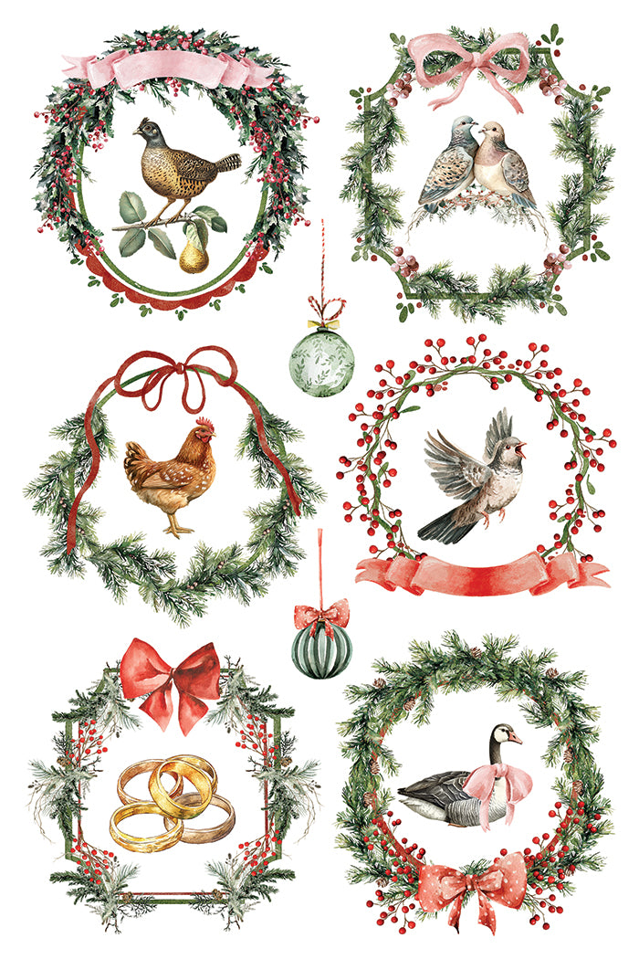 IOD Partridge Lane Transfer Pack Iron Orchid Designs NEW Christmas 8x12 Pad