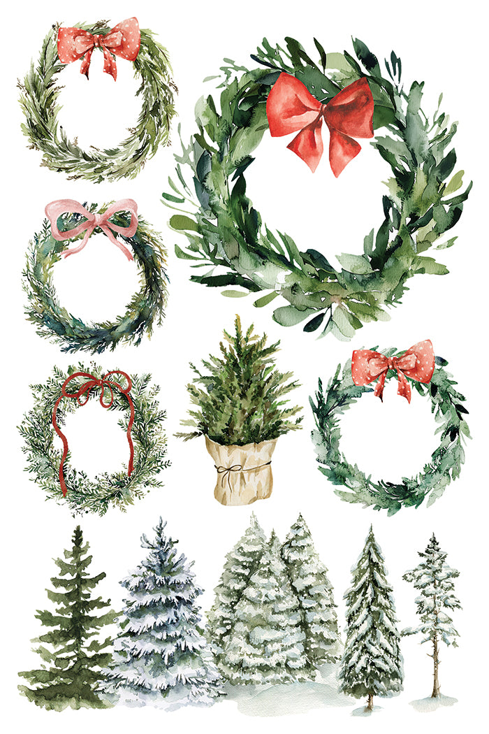 IOD Partridge Lane Transfer Pack Iron Orchid Designs NEW Christmas 8x12 Pad