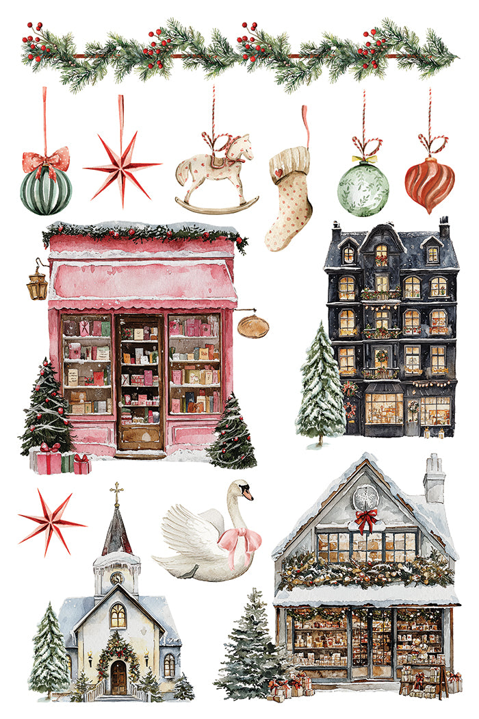 IOD Partridge Lane Transfer Pack Iron Orchid Designs NEW Christmas 8x12 Pad