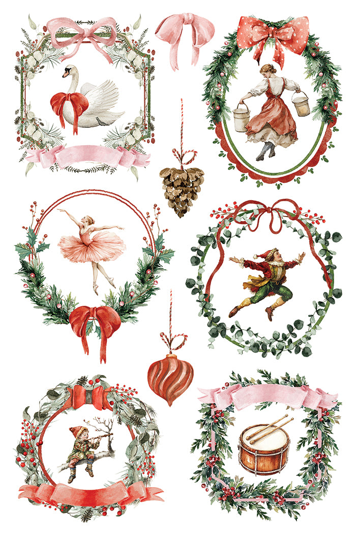 IOD Partridge Lane Transfer Pack Iron Orchid Designs NEW Christmas 8x12 Pad