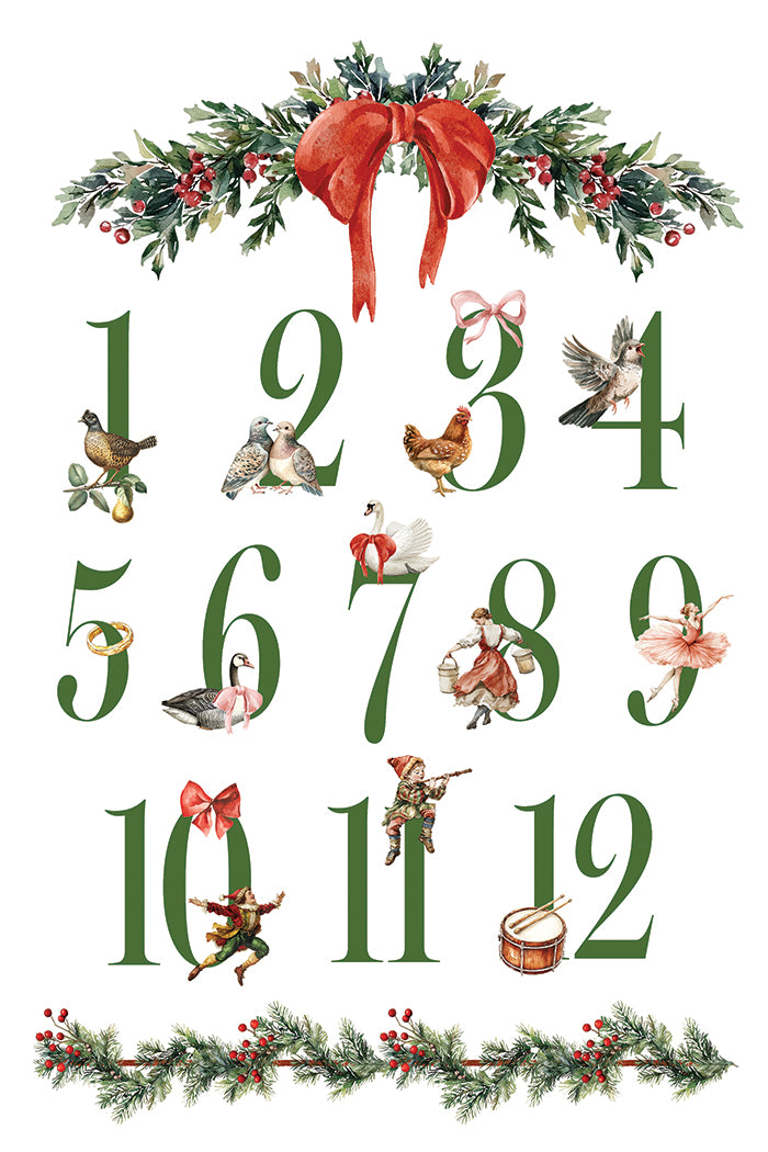 IOD Partridge Lane Transfer Pack Iron Orchid Designs NEW Christmas 8x12 Pad