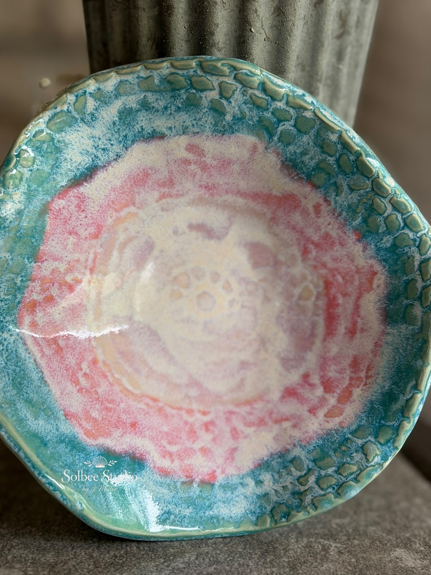 Mermaid Reef Jewelry Dish | Handmade Coastal Pottery Trinket Tray | Small Catchall Bowl