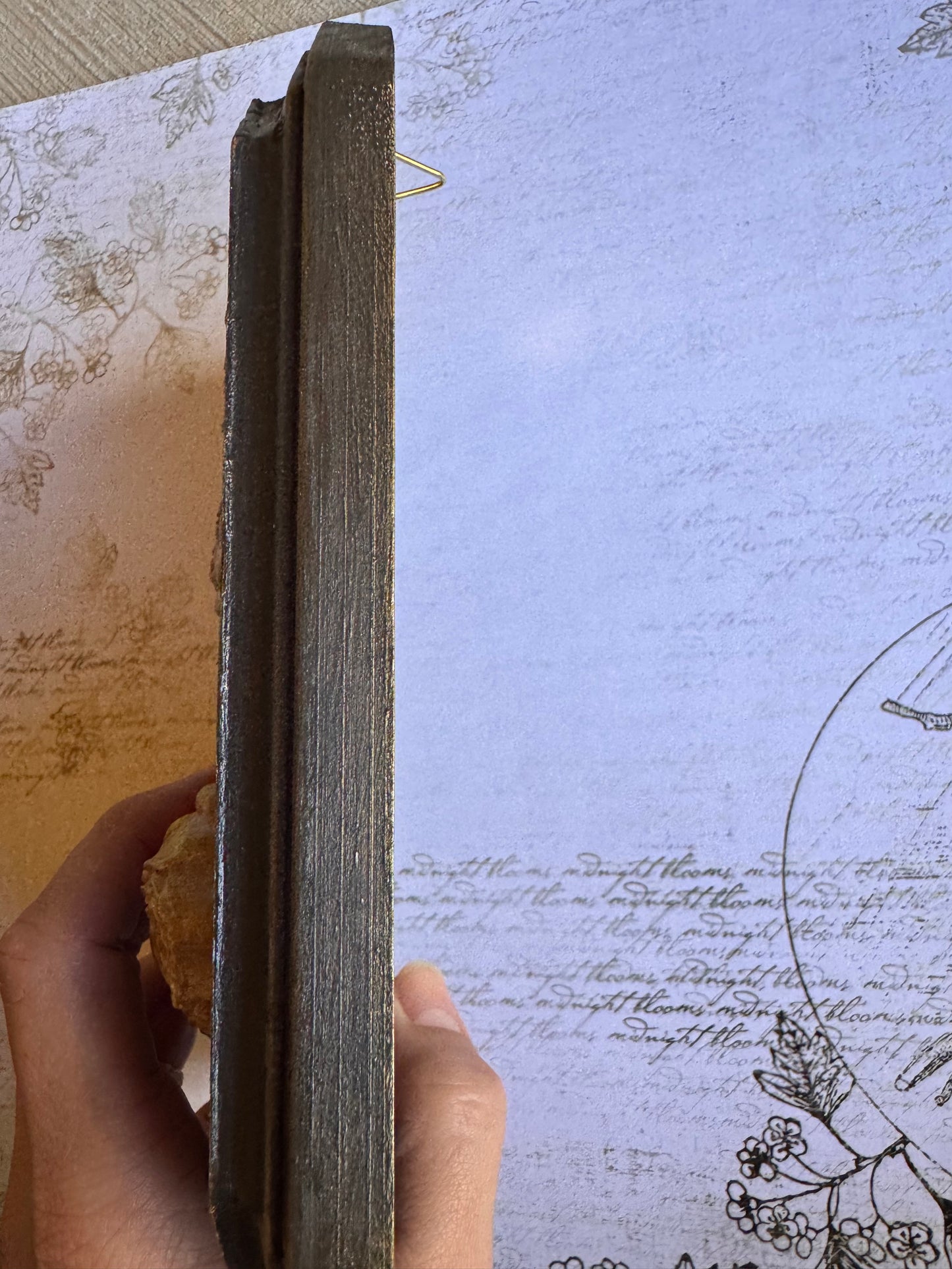 French Country Dusty Pink and Brown Bird Wall Plaque: Shabby Chic French Country Style Gallery Wall