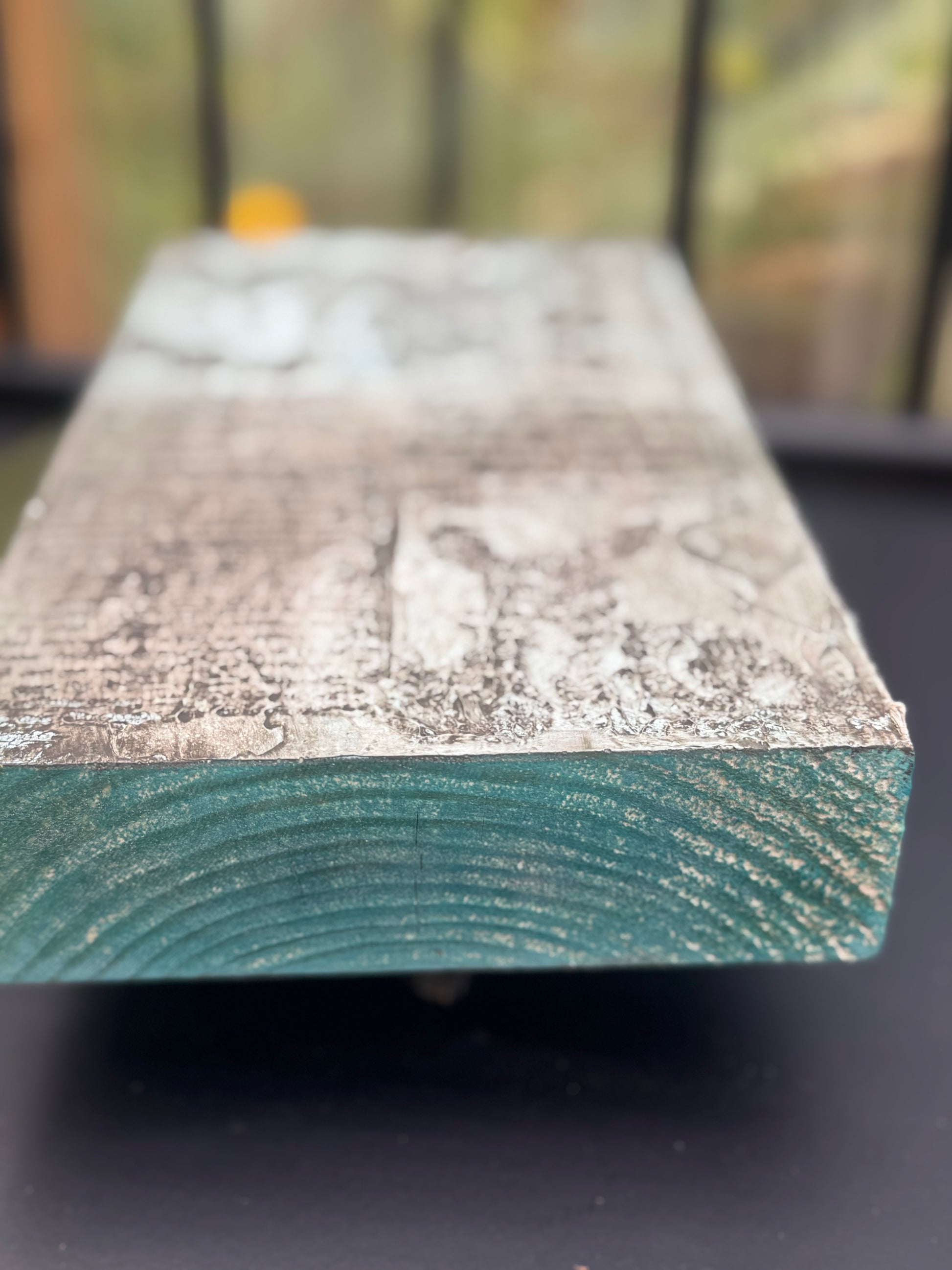 Handmade Textured Relief Art | Rustic Turquoise Patina | Mixed Media Boho Decor, Christmas, Holidays, Angel