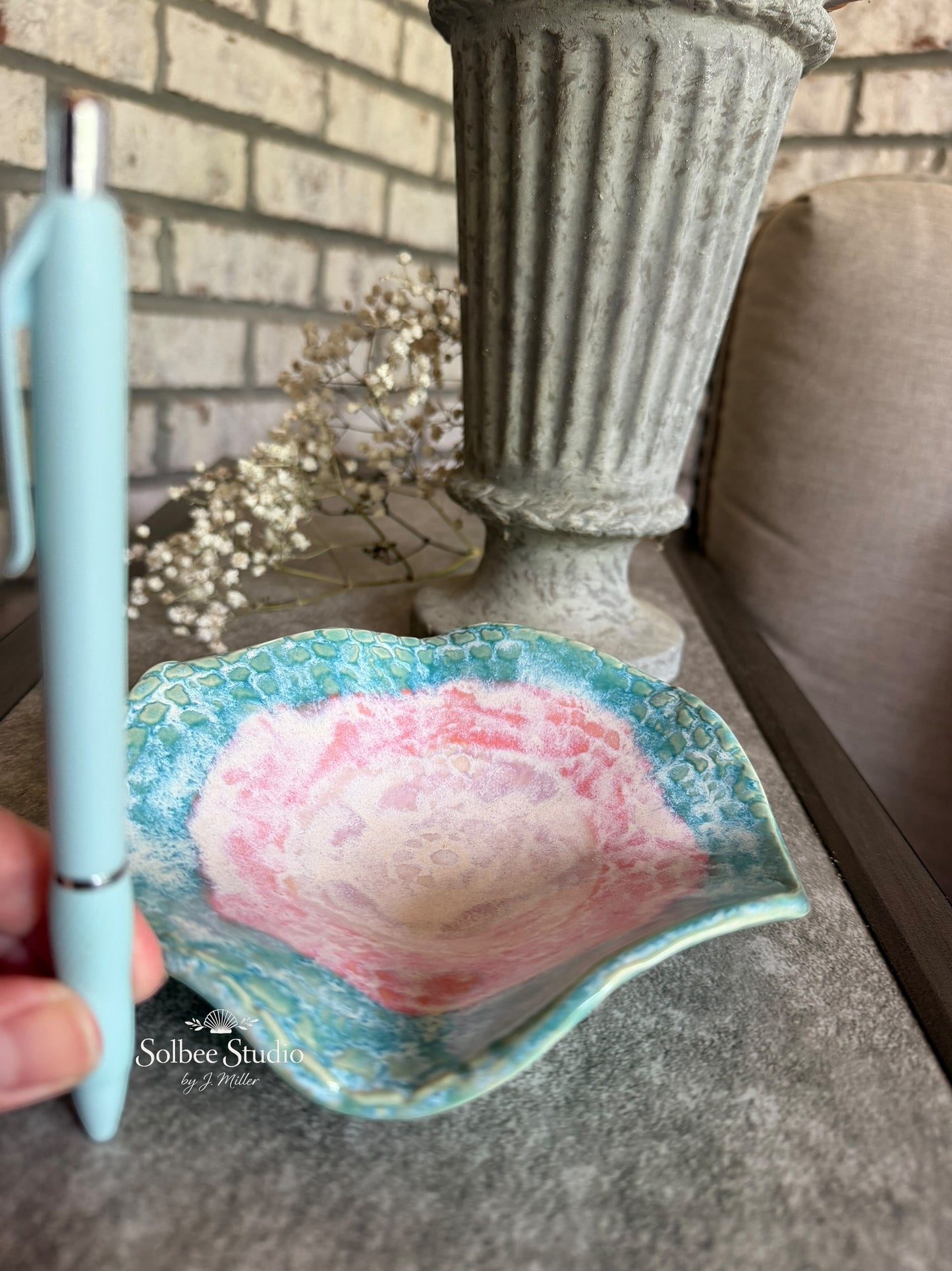 Mermaid Reef Jewelry Dish | Handmade Coastal Pottery Trinket Tray | Small Catchall Bowl