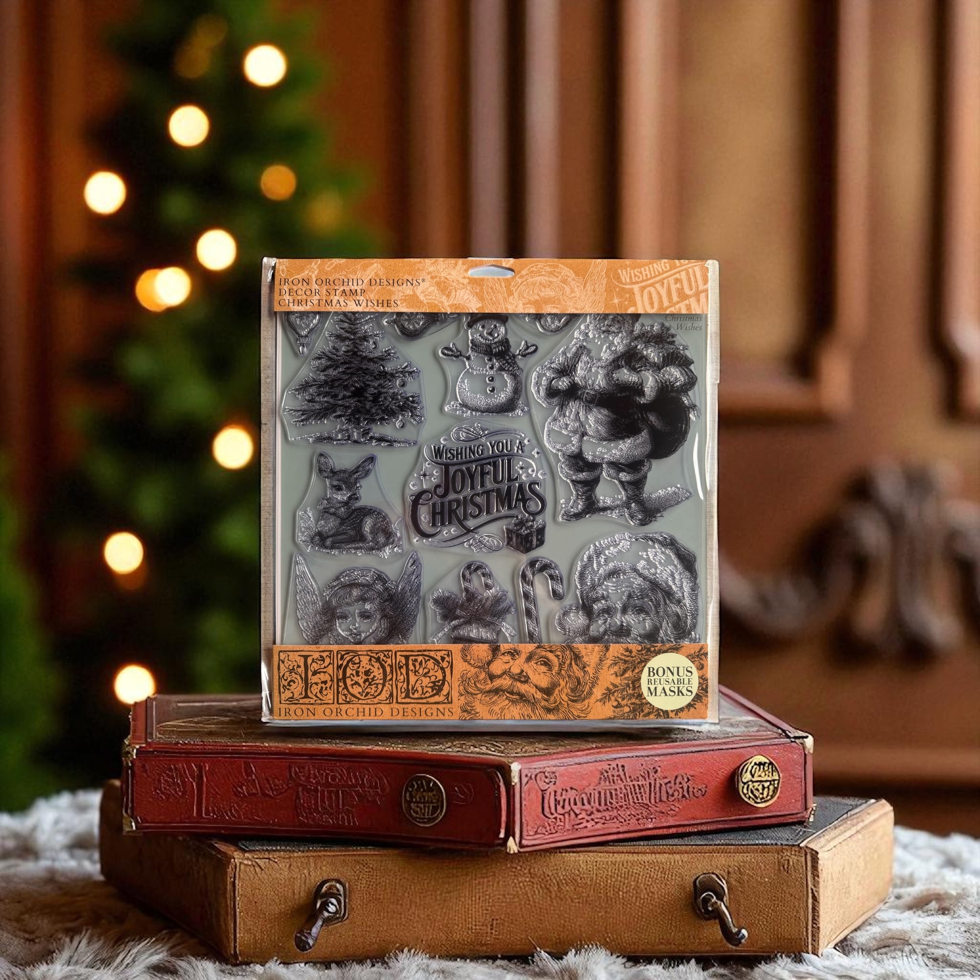 Christmas Wishes Stamp Set, Iron Orchid Designs, Stamp Set NEW Christmas IOD