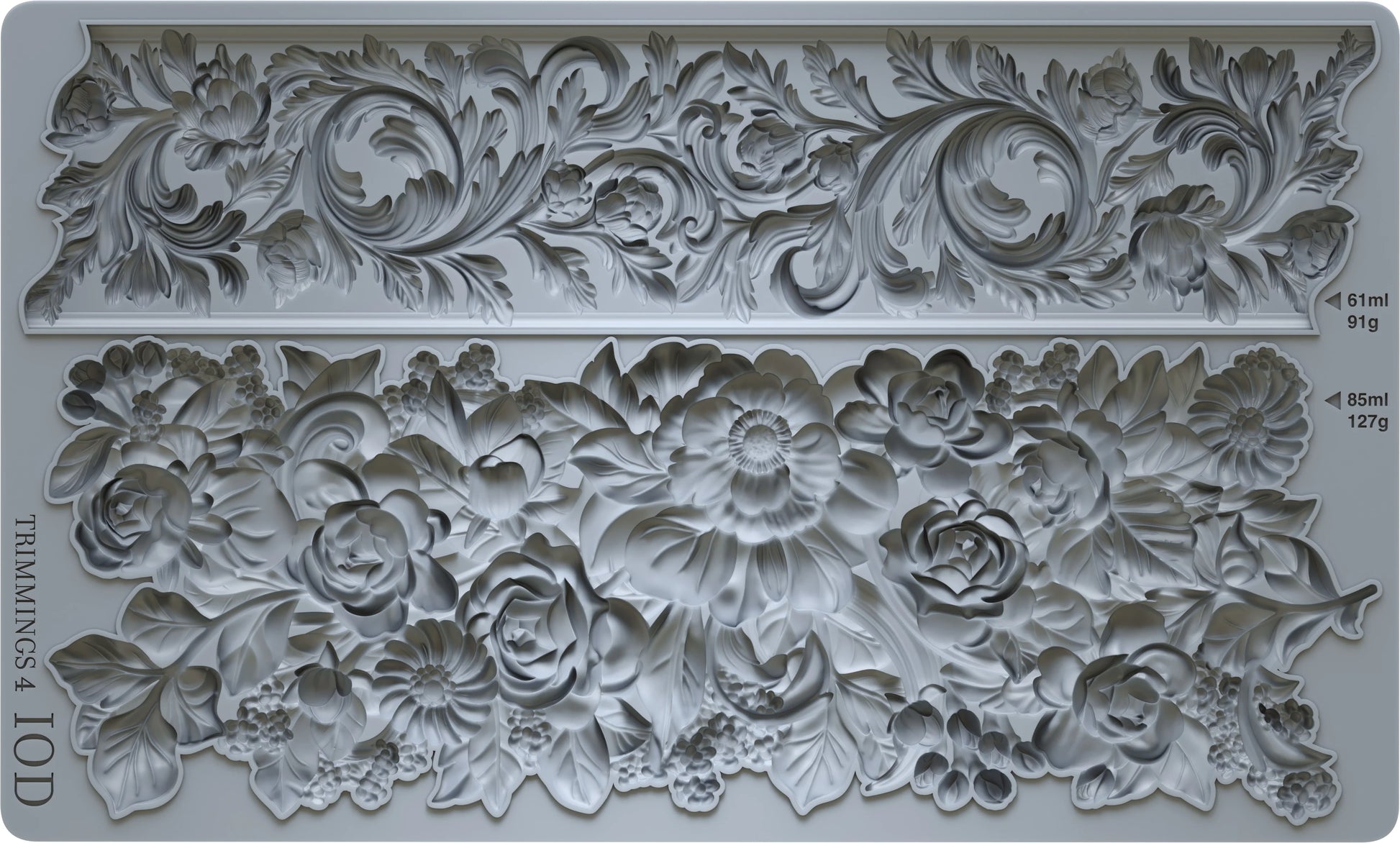 Trimmings 4 Mould IOD, Iron Orchid Designs Mold Floral