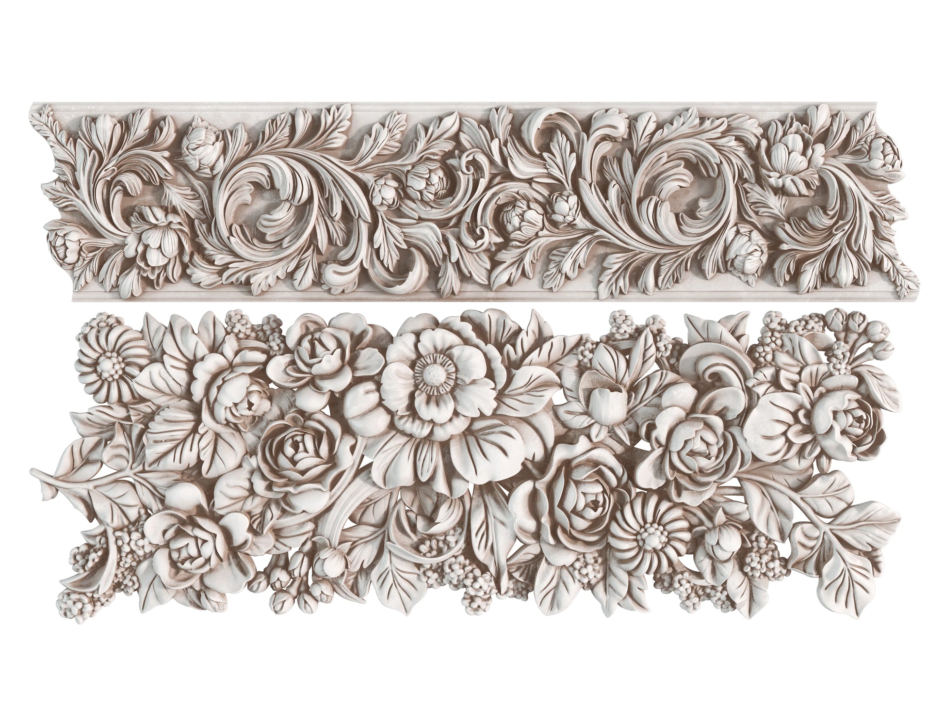 Trimmings 4 Mould IOD, Iron Orchid Designs Mold Floral