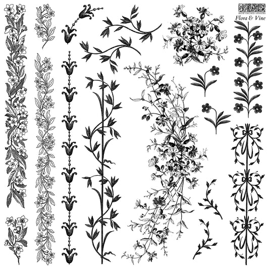 IOD Flora & Vine Stamp, Iron Orchid Designs, Stamp Set NEW
