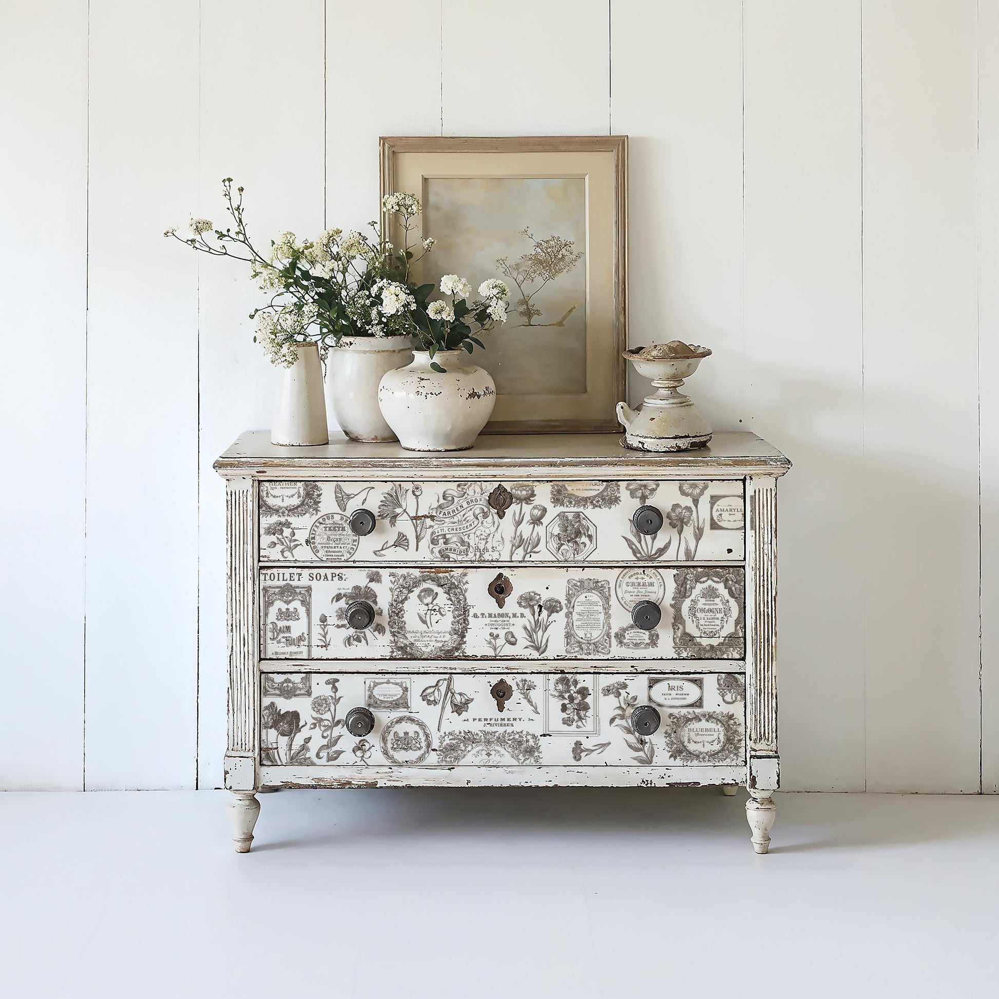 Floriography Paint Inlay IOD NEW, Iron Orchid Designs, Vintage style