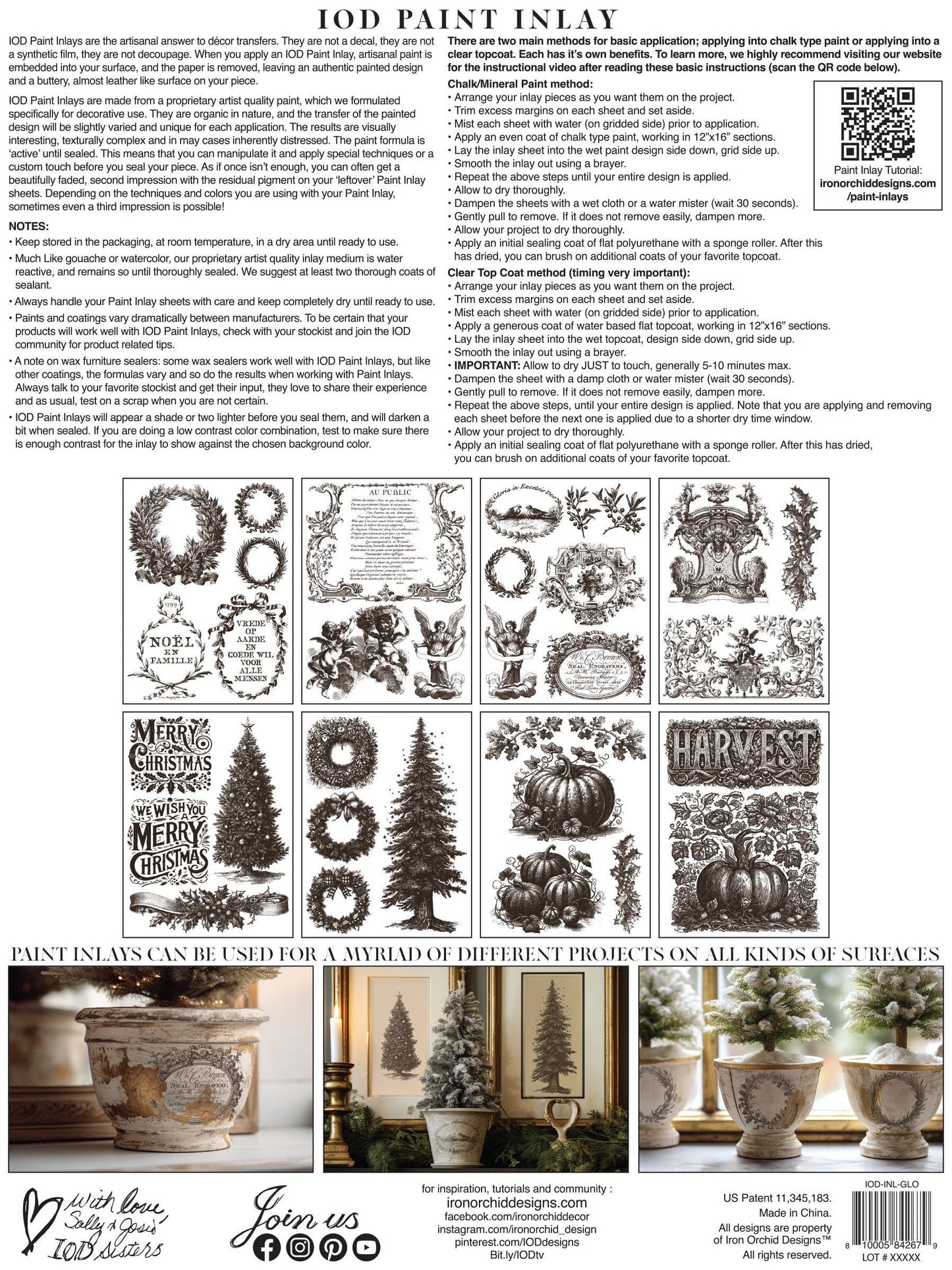 Gloria Paint Inlay IOD, Iron Orchid Designs, Vintage style Christmas & Fall