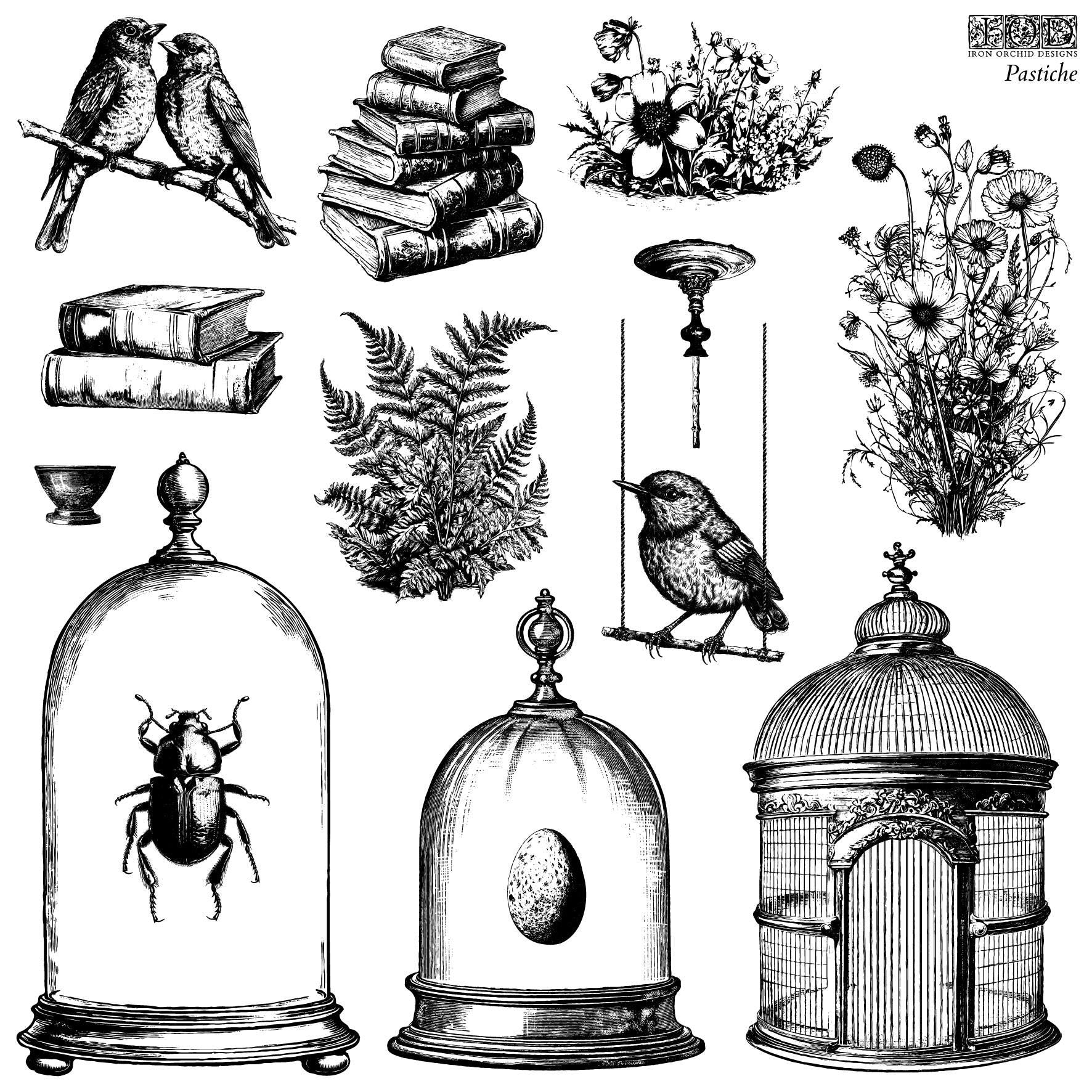 IOD Pastiche Stamp, Iron Orchid Designs, Stamp Set