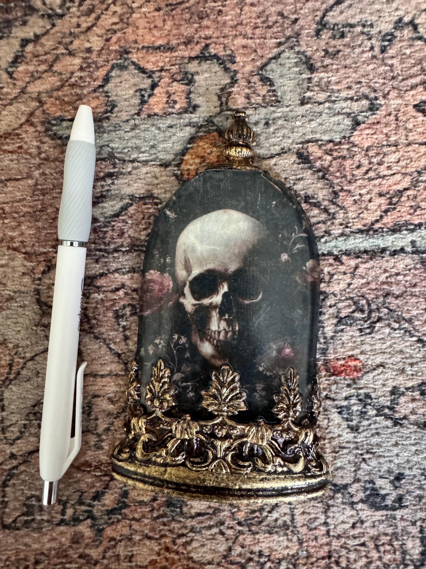 Skull Cloche Mini Gallery Wall Decor, Dark, Moody, Gothic, Halloween, Handmade