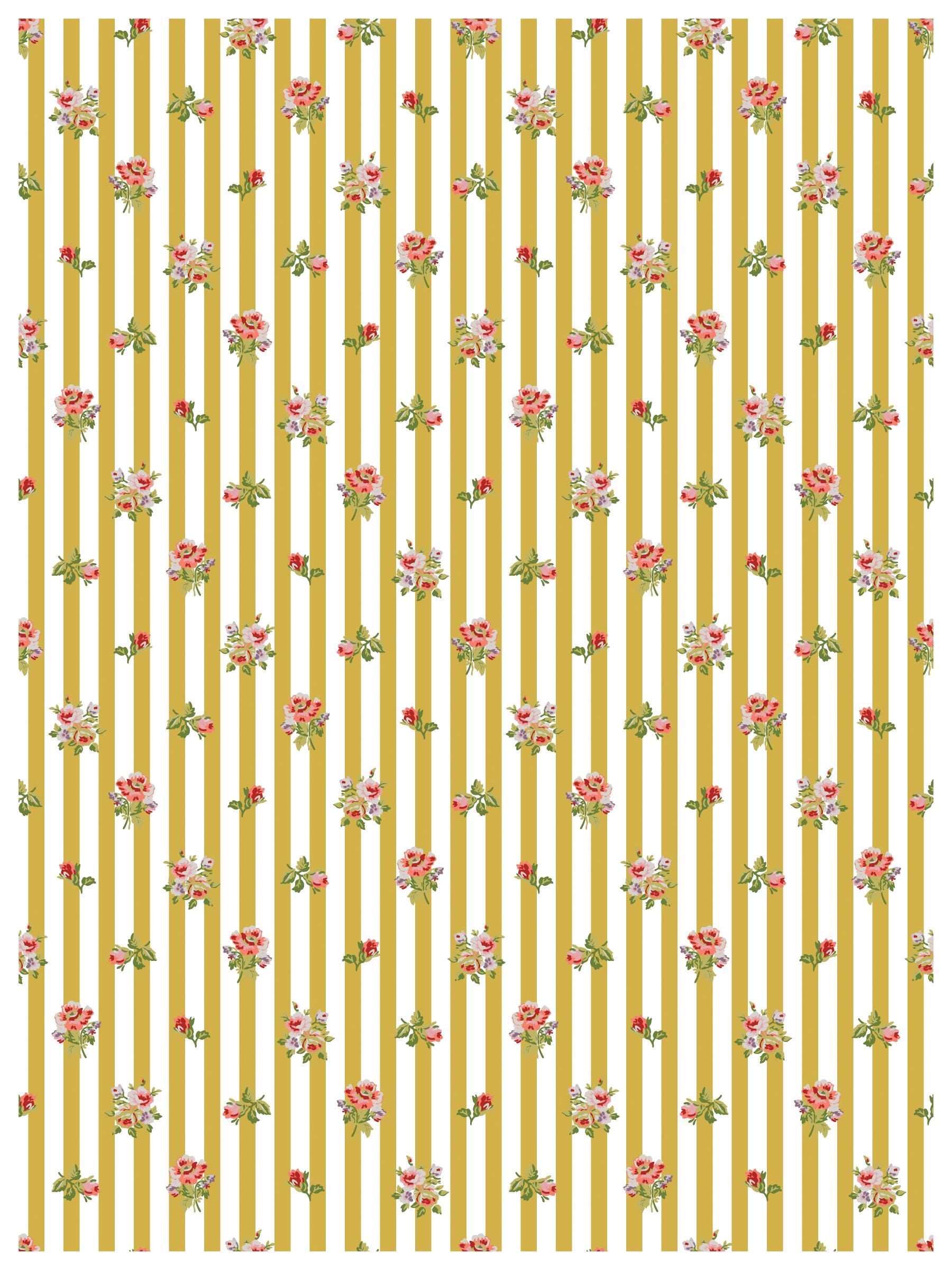 Ditsy Blooms Paint Inlay IOD NEW, Iron Orchid Designs, Vintage Wallpaper style