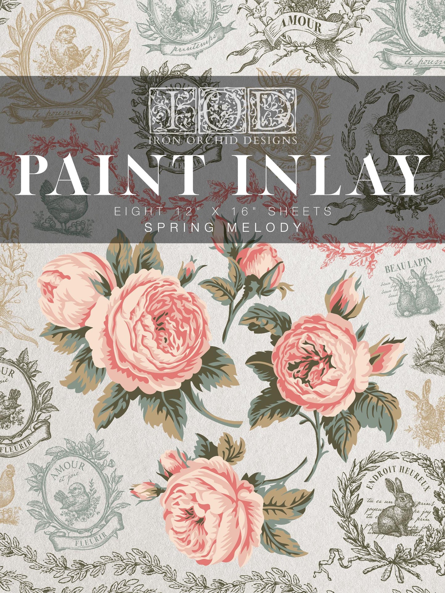 Spring Melody Paint Inlay IOD, Iron Orchid Designs