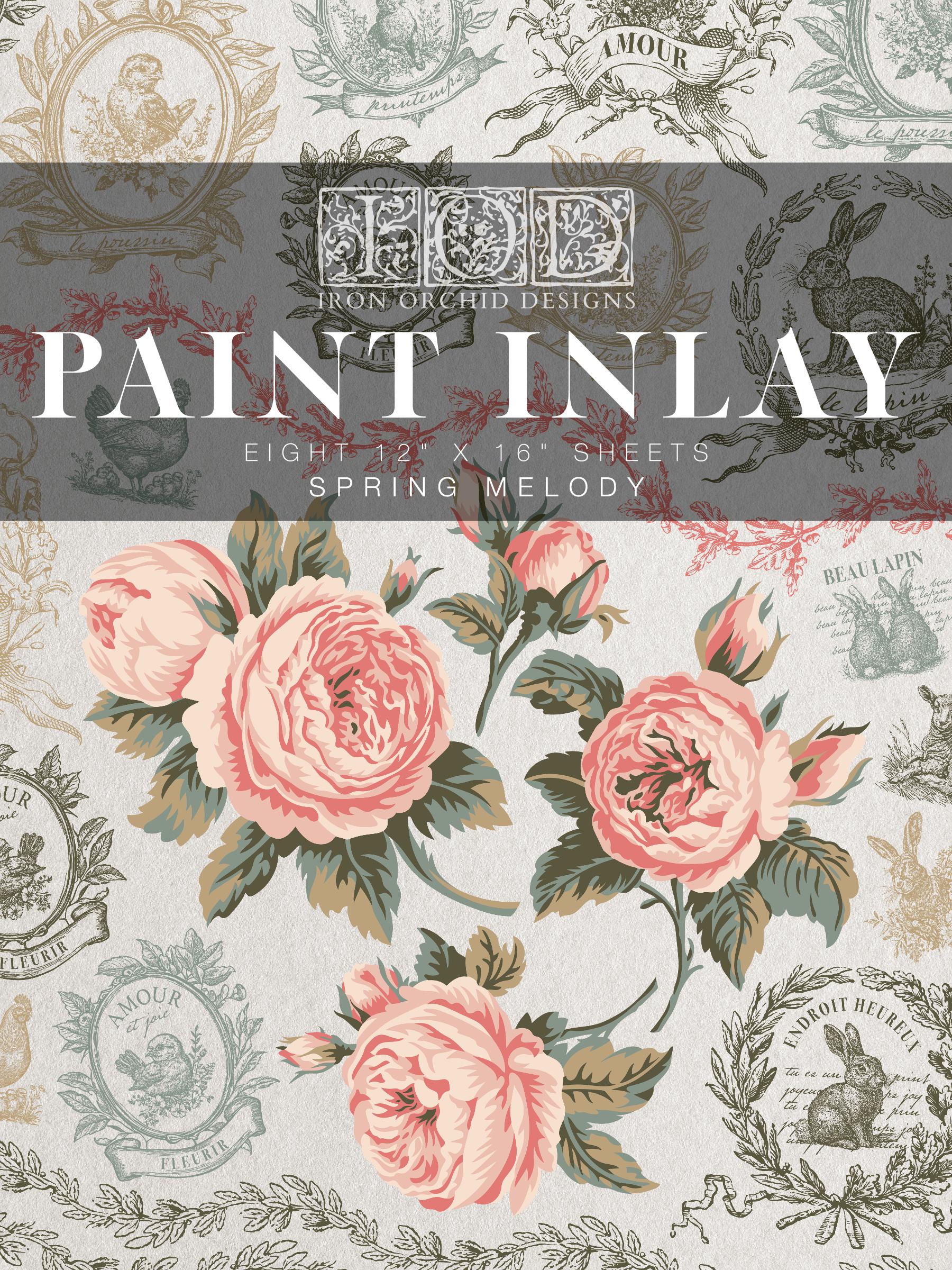 Spring Melody Paint Inlay IOD, Iron Orchid Designs