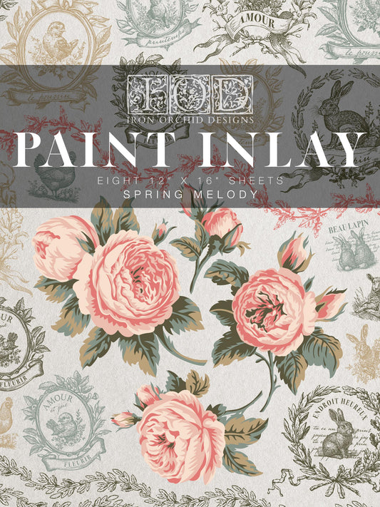 Spring Melody Paint Inlay IOD, Iron Orchid Designs