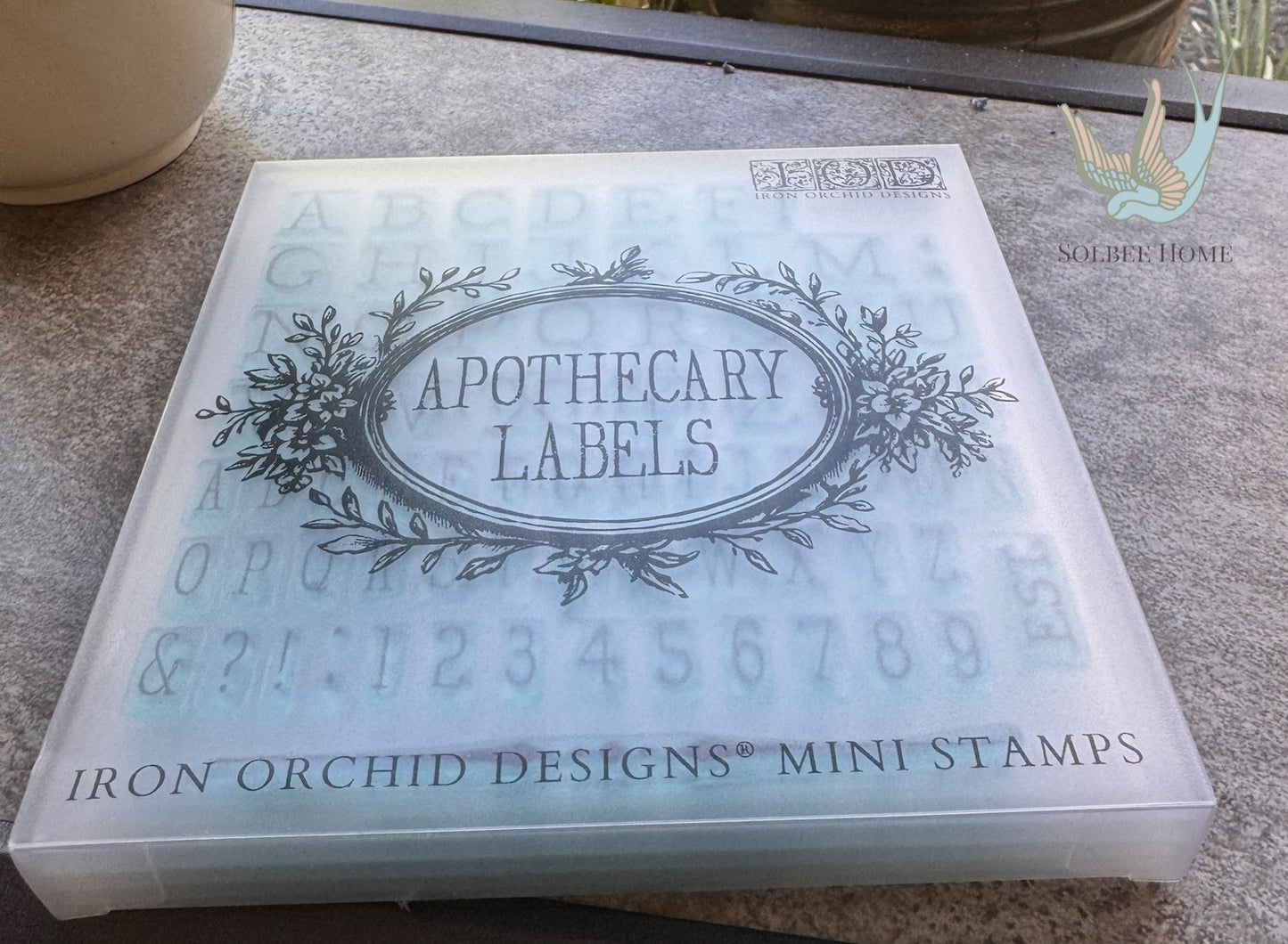 IOD Apothecary Labels Stamps, Iron Orchid Designs, Mini Stamp Set
