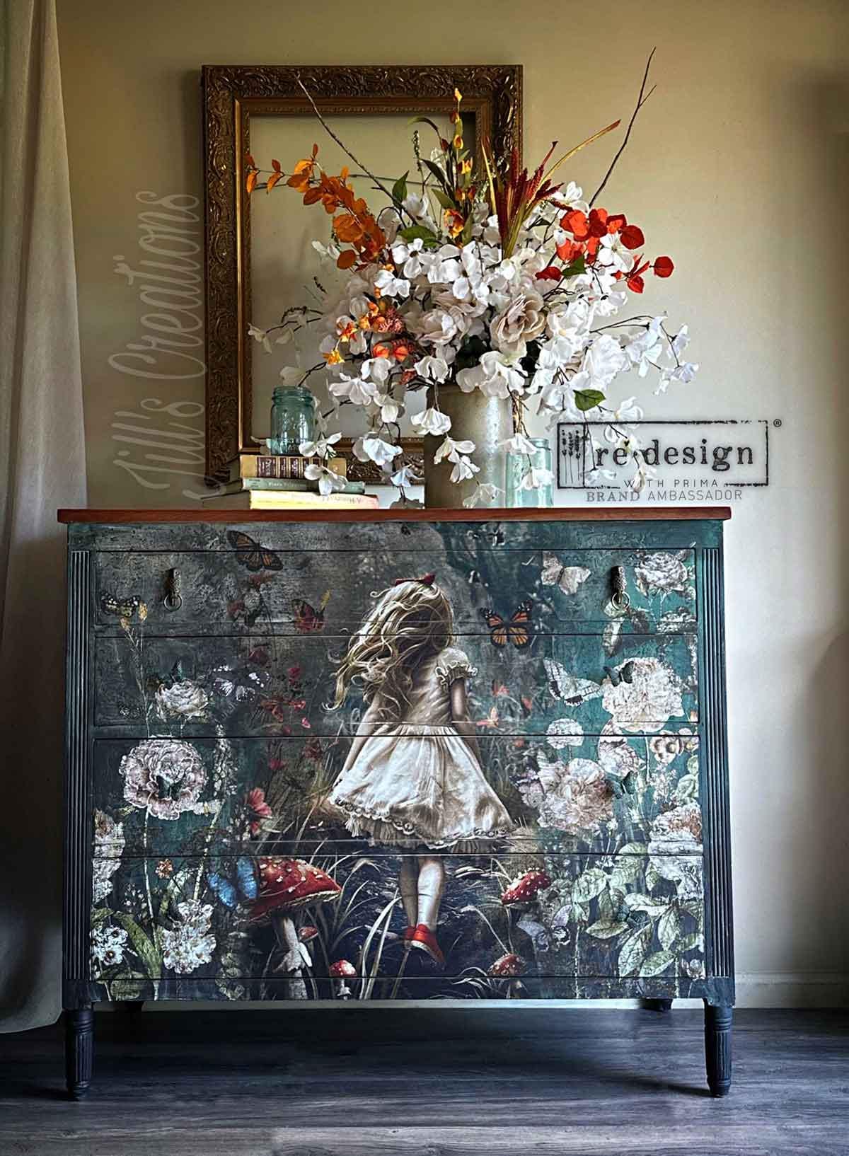 Dreamlike Trails, A1 Decoupage Fiber, 1 sheet, 23.4″x33.1″ ReDesign With Prima, Furniture Upcycling DIY Decor Decoupage Craft Wonderland