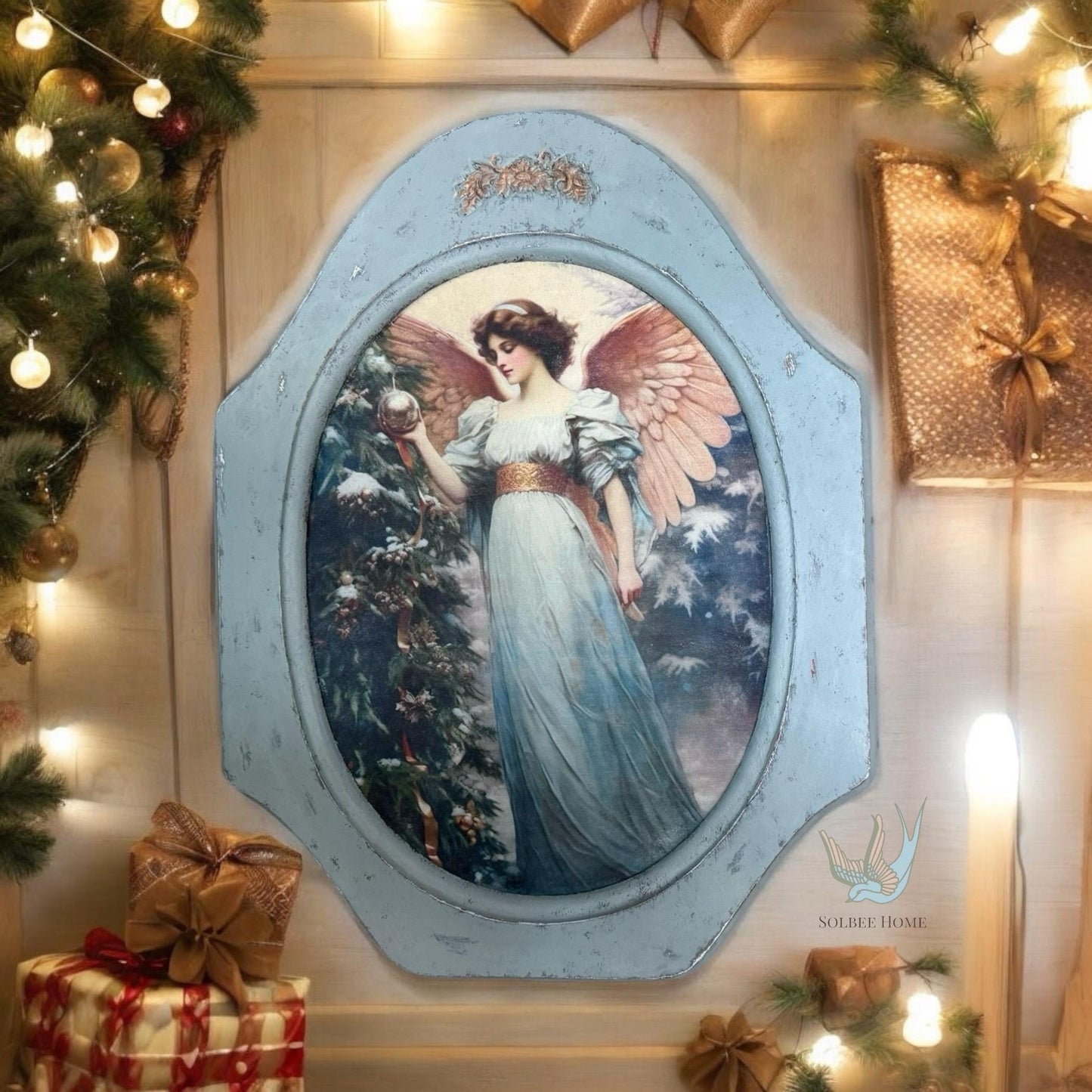 Wings of Winter A3 Decoupage Fiber Pack 3 sheets, ReDesign With Prima, Furniture Upcycling DIY Decor Decoupage Angels