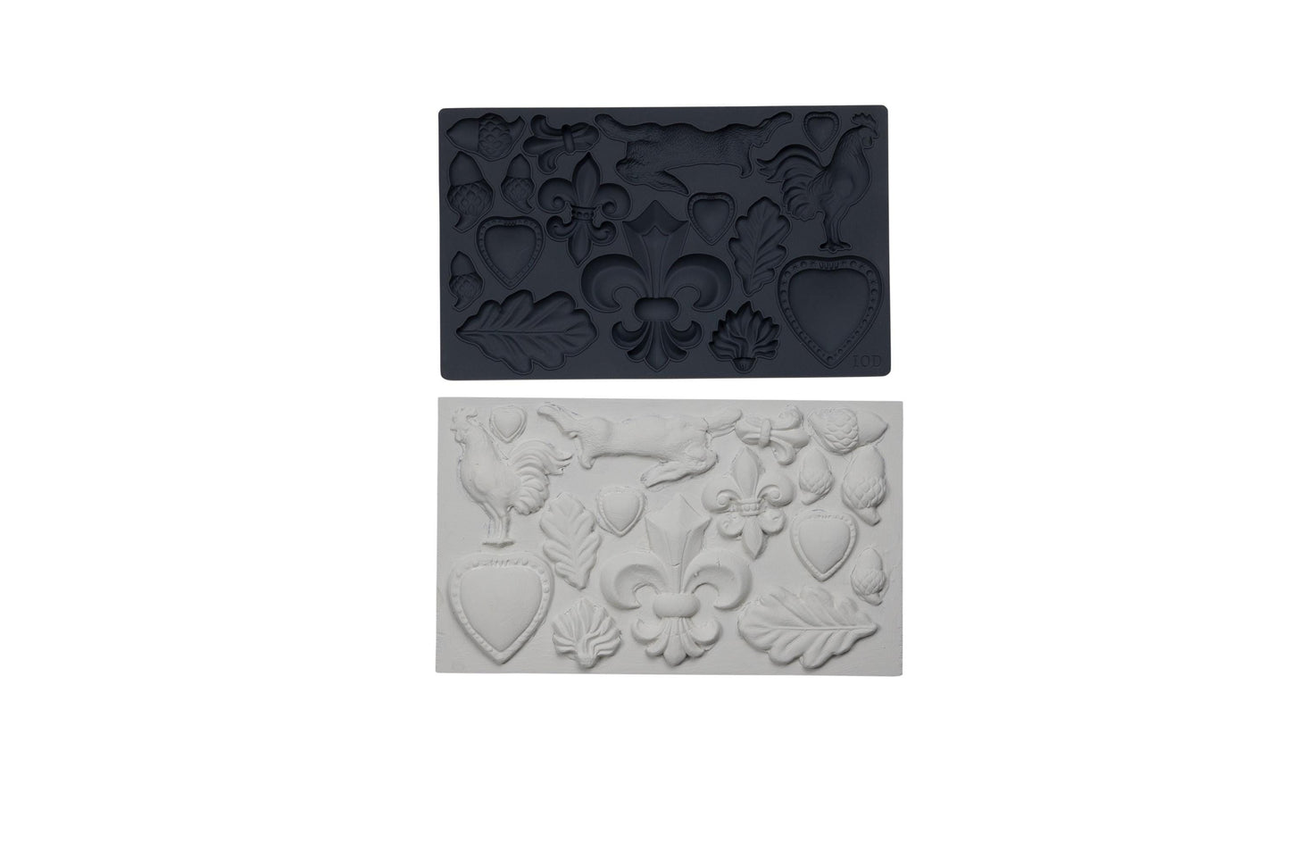 Fleur De Lis Mould IOD, Iron Orchid Designs Mold, Rabbit, Rooster