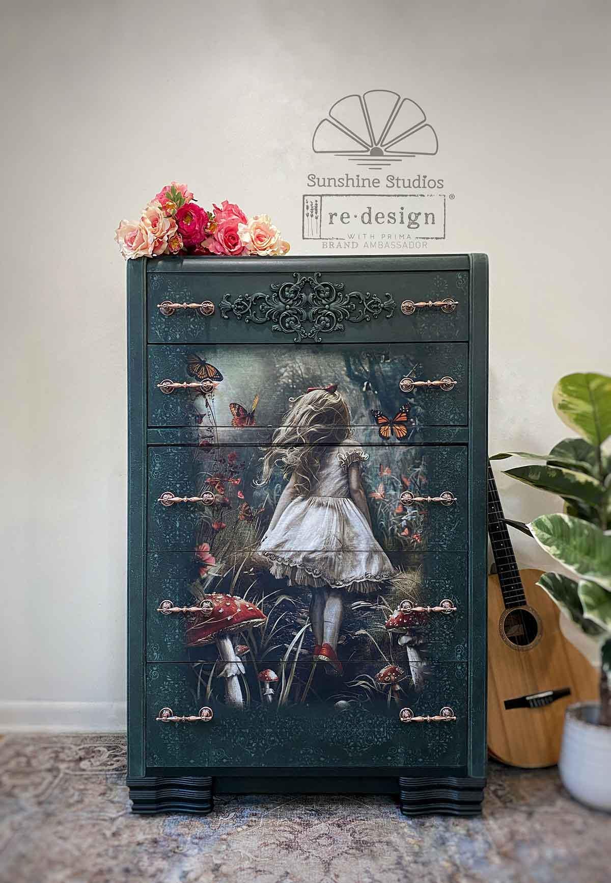 Dreamlike Trails, A1 Decoupage Fiber, 1 sheet, 23.4″x33.1″ ReDesign With Prima, Furniture Upcycling DIY Decor Decoupage Craft Wonderland