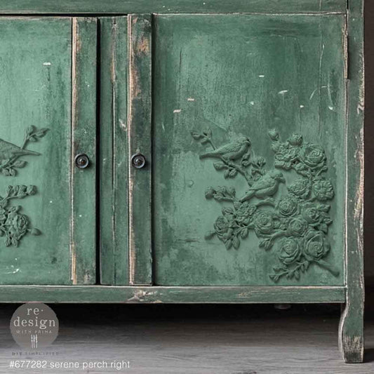 Serene Perch RIGHT, Decor Poly, Applique, Redesign with prima, 9" x 10"