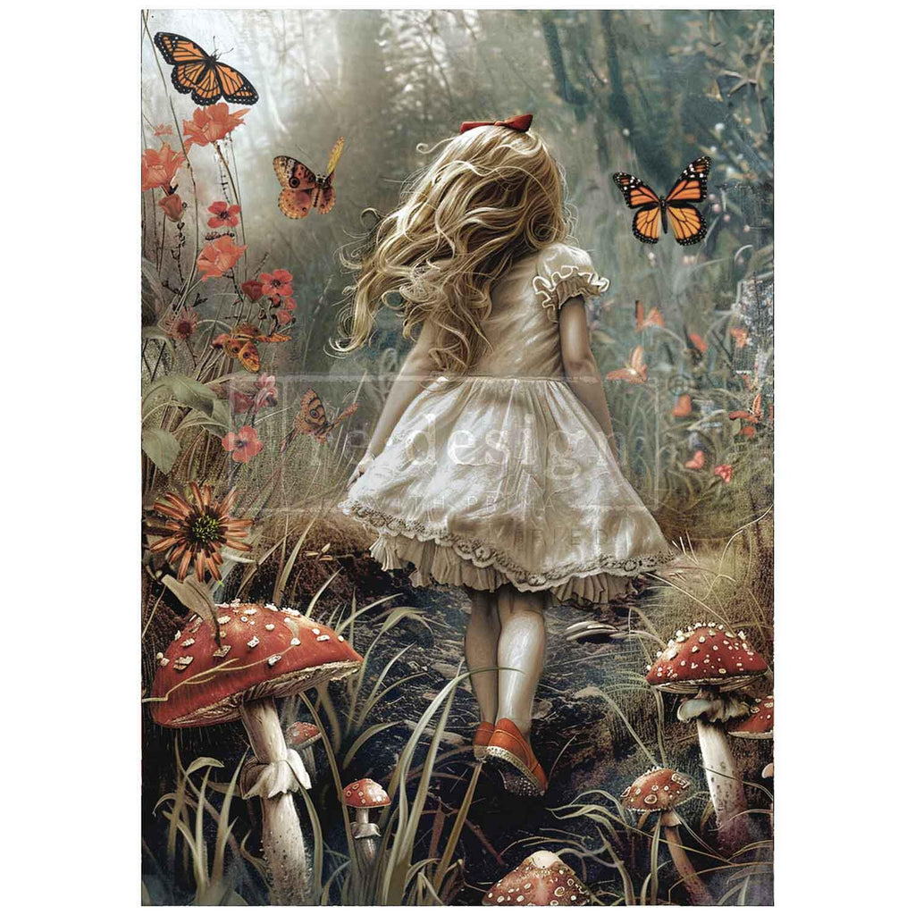 Dreamlike Trails, A1 Decoupage Fiber, 1 sheet, 23.4″x33.1″ ReDesign With Prima, Furniture Upcycling DIY Decor Decoupage Craft Wonderland
