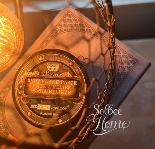 Snowflake Paste  – 1 jar, 4 oz Finnabair Art Extravagance Mixed Media Holiday, Christmas