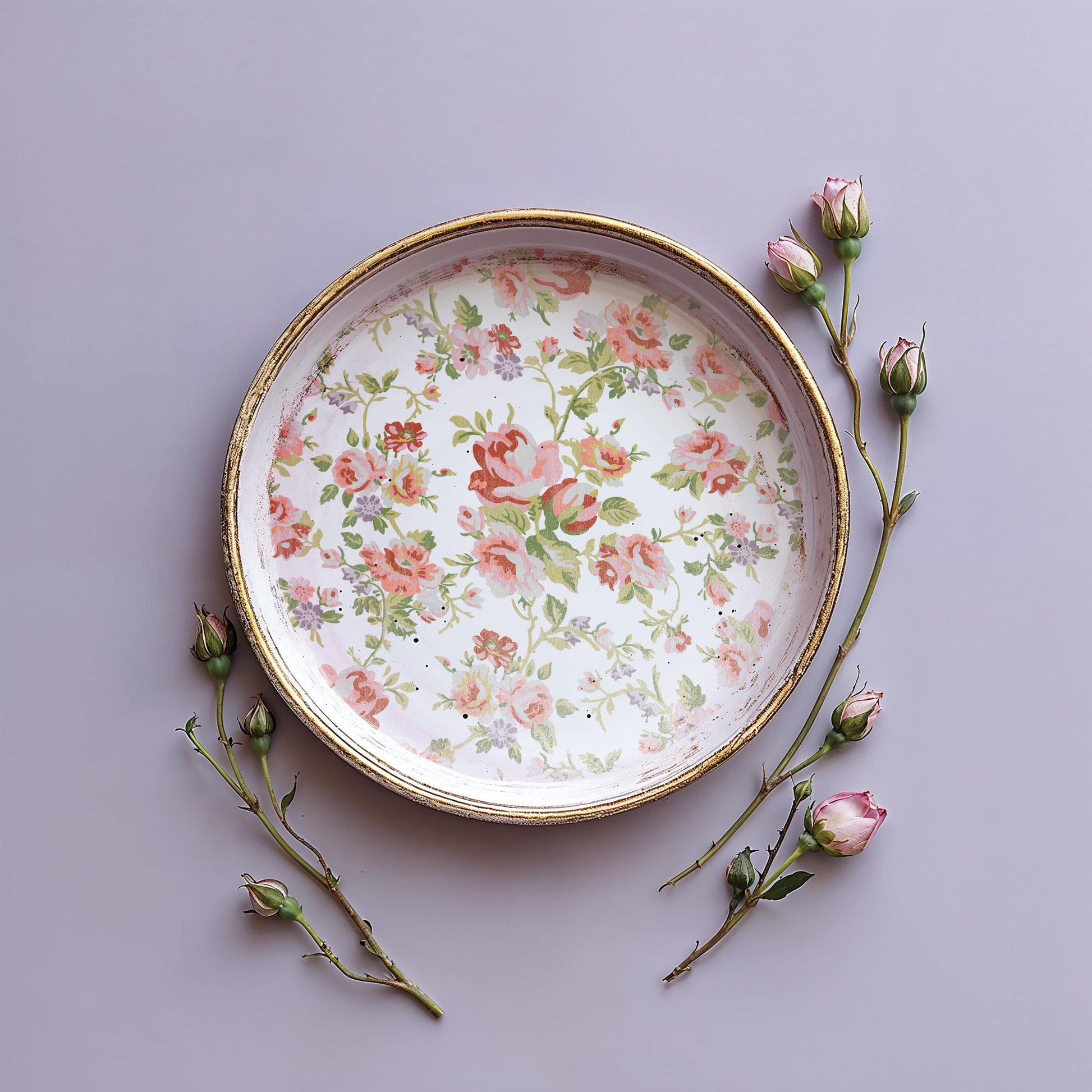 Ditsy Blooms Paint Inlay IOD NEW, Iron Orchid Designs, Vintage Wallpaper style