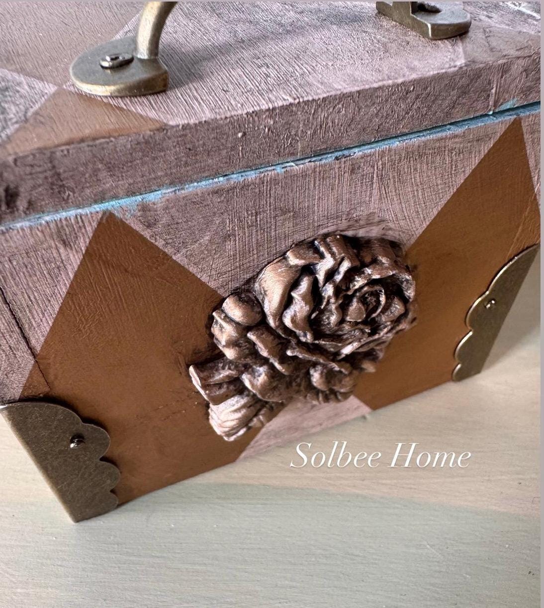 Ballerina Decorative Mini Box, Mixed Media Handmade Storage Box, Whismical