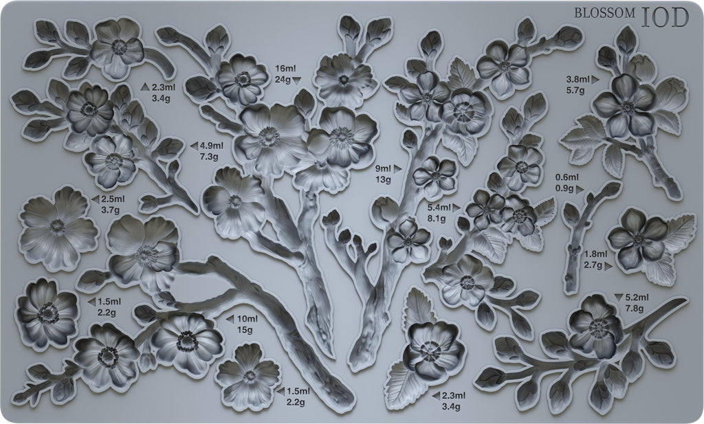 Blossom Mould IOD, Iron Orchid Designs Mold, Florals