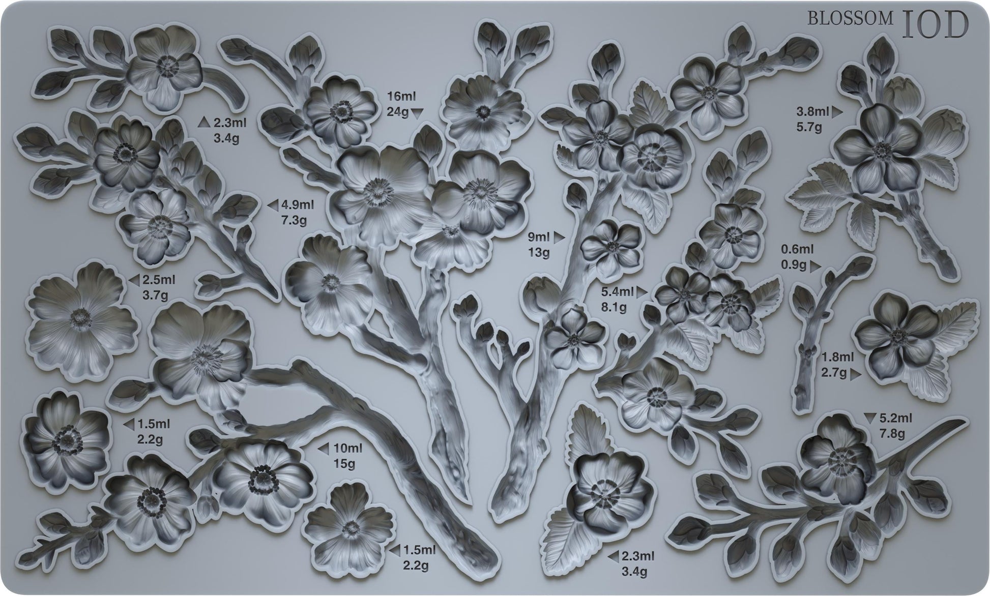 Blossom Mould IOD, Iron Orchid Designs Mold, Florals