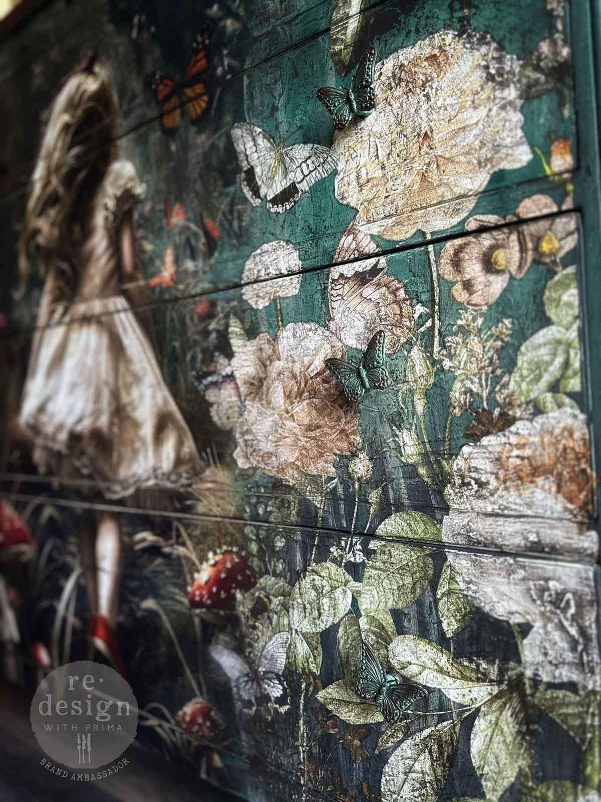 Dreamlike Trails, A1 Decoupage Fiber, 1 sheet, 23.4″x33.1″ ReDesign With Prima, Furniture Upcycling DIY Decor Decoupage Craft Wonderland